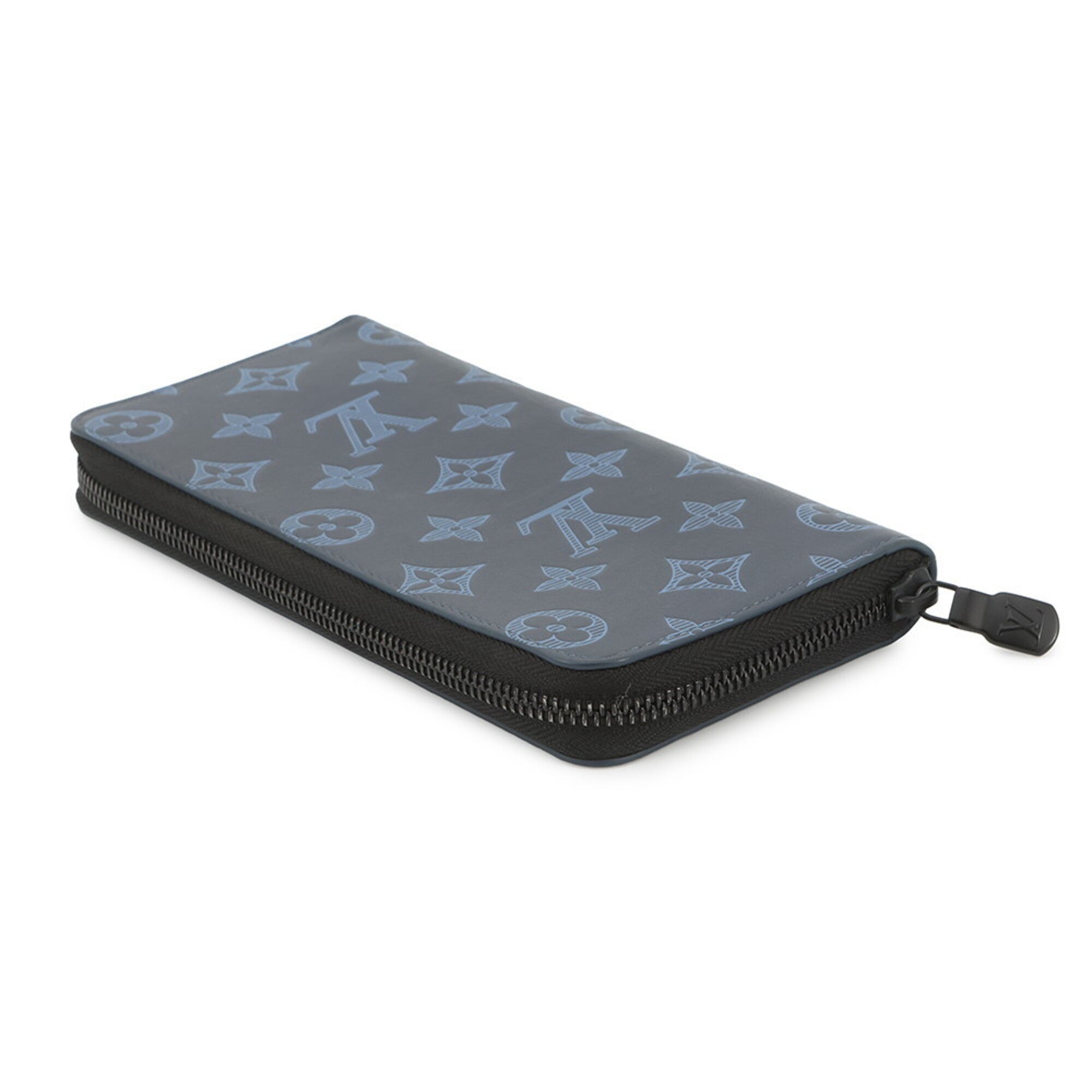 Louis Vuitton Monogram Shadow Navy Monogram Shadow Long Wallet (Bi-Fold) (Pre-Owned)