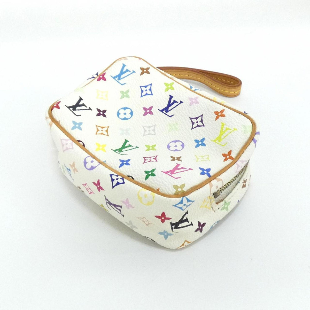 Louis Vuitton White Coated Canvas Pouch (Pre-Owned)