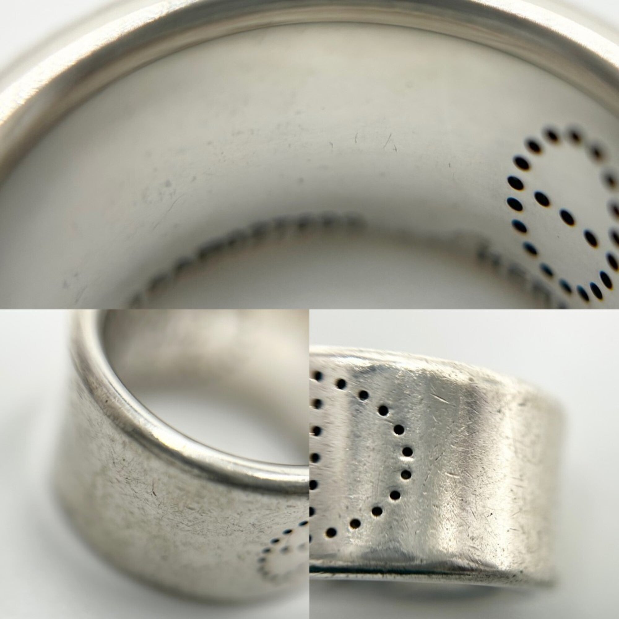 Hermes Silver Silver 925 Band Ring (Pre-Owned)