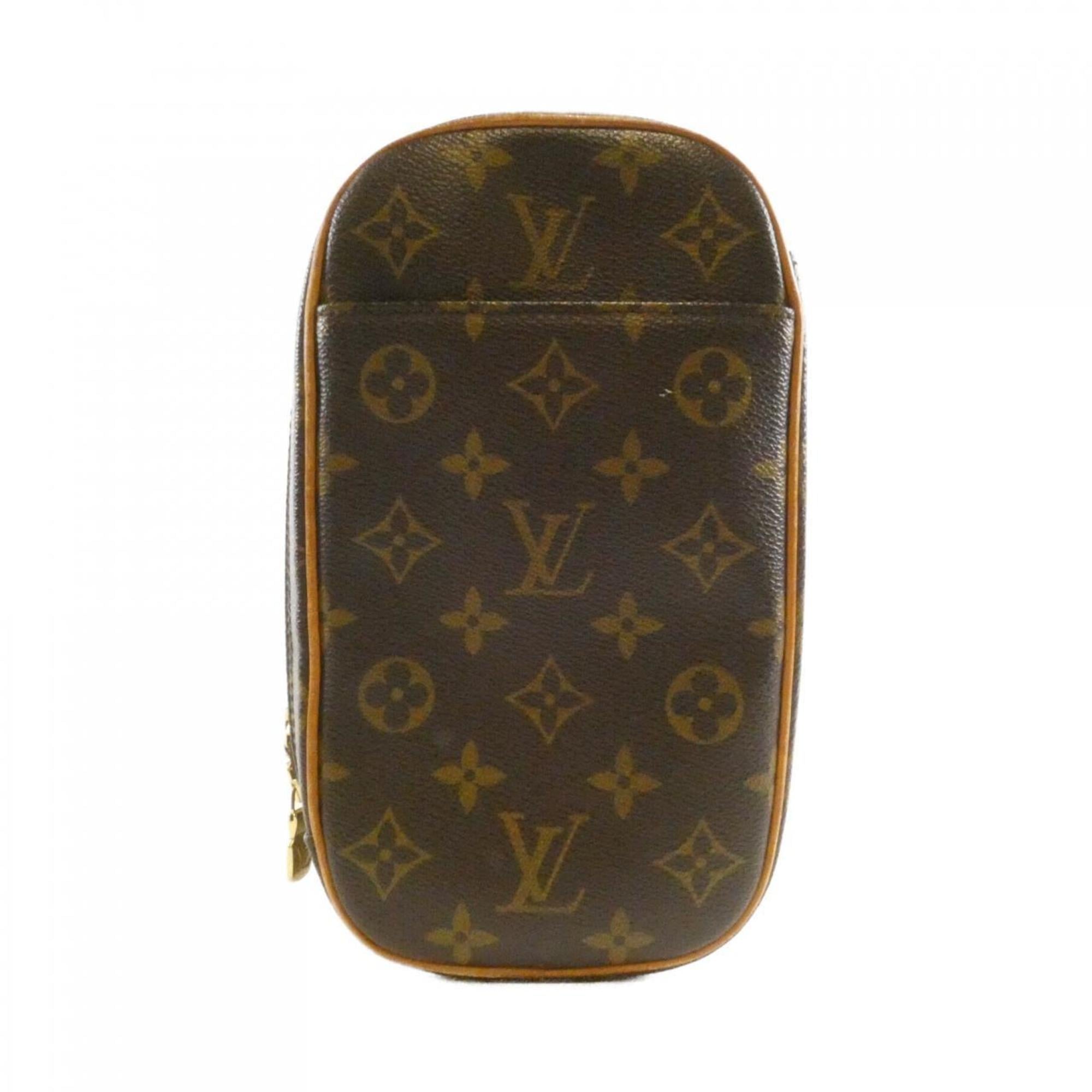 Louis Vuitton Marron Coated Canvas Pochette Shoulder Bag (Pre-Owned)