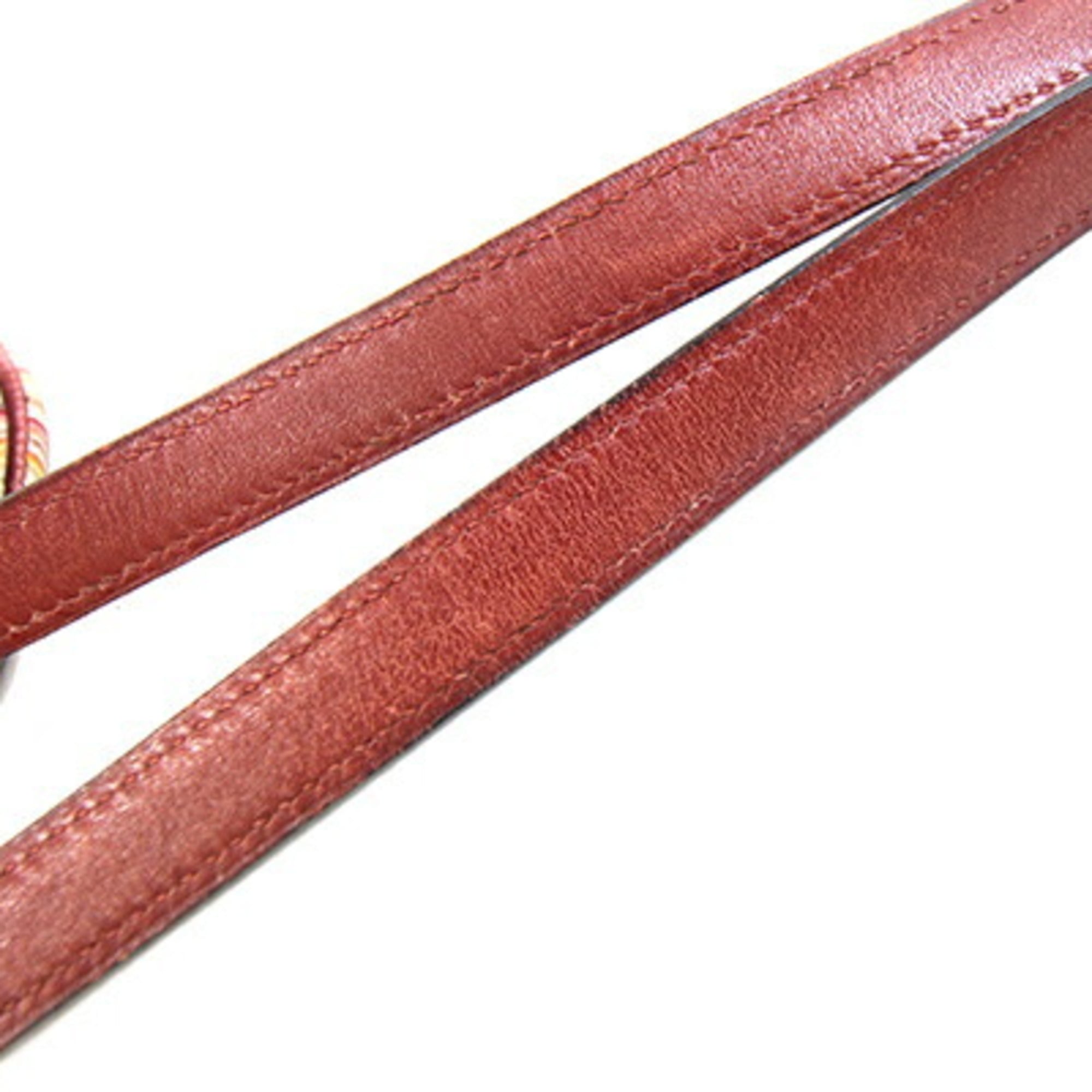 Hermes Rouge H Vibrato Leather Pochette Shoulder Bag (Pre-Owned)