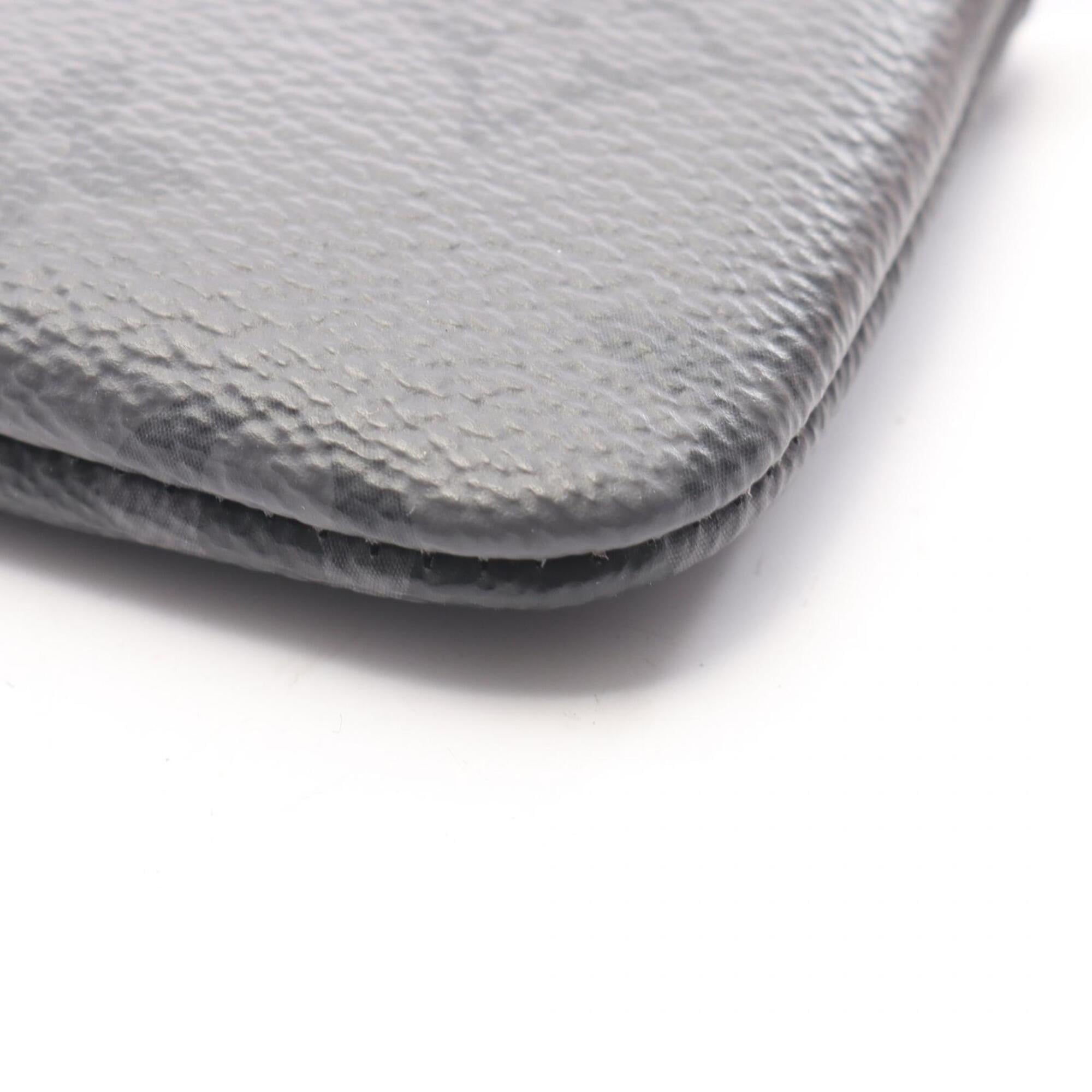 Louis Vuitton Black Gray Pvc Coin Purse/Coin Case (Pre-Owned)