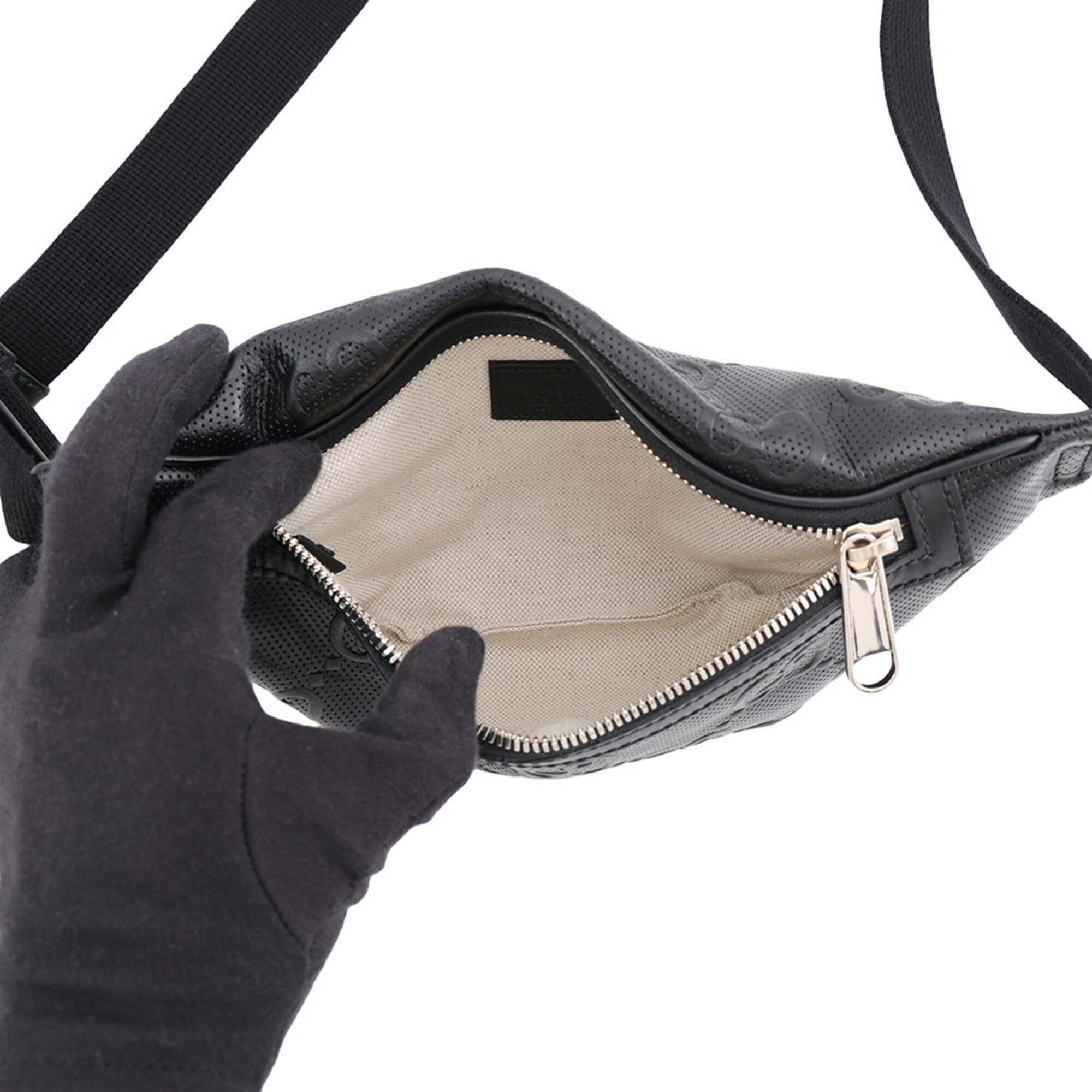Gucci Black Leather Sling Bag (Pre-Owned)
