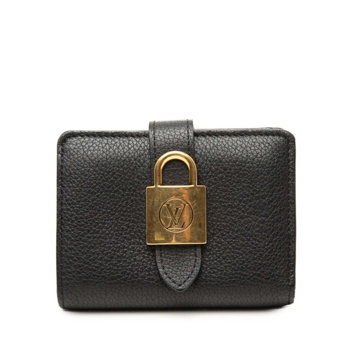 Louis Vuitton Black Leather Wallet (Bi-Fold) (Pre-Owned)