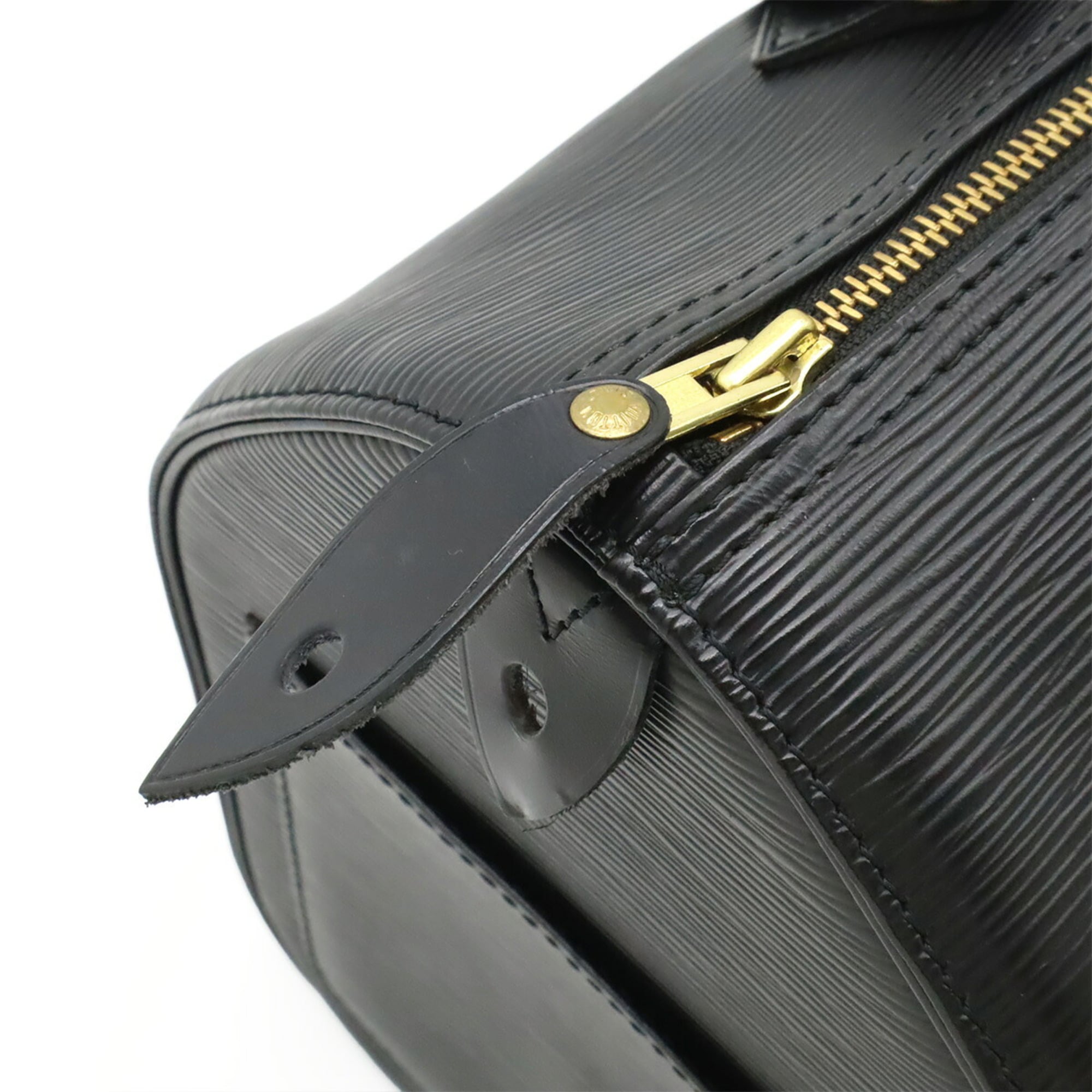 Louis Vuitton Black Noir Epi Leather Boston Bag Handbag (Pre-Owned)
