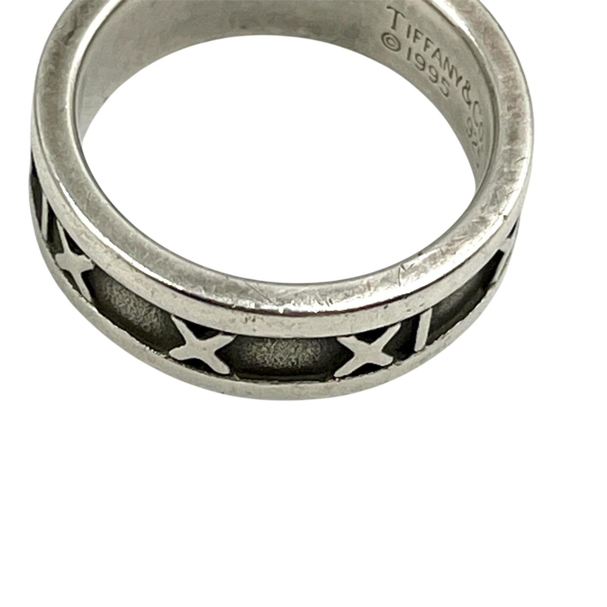 Tiffany Silver Black Silver 925 Band Ring (Pre-Owned)