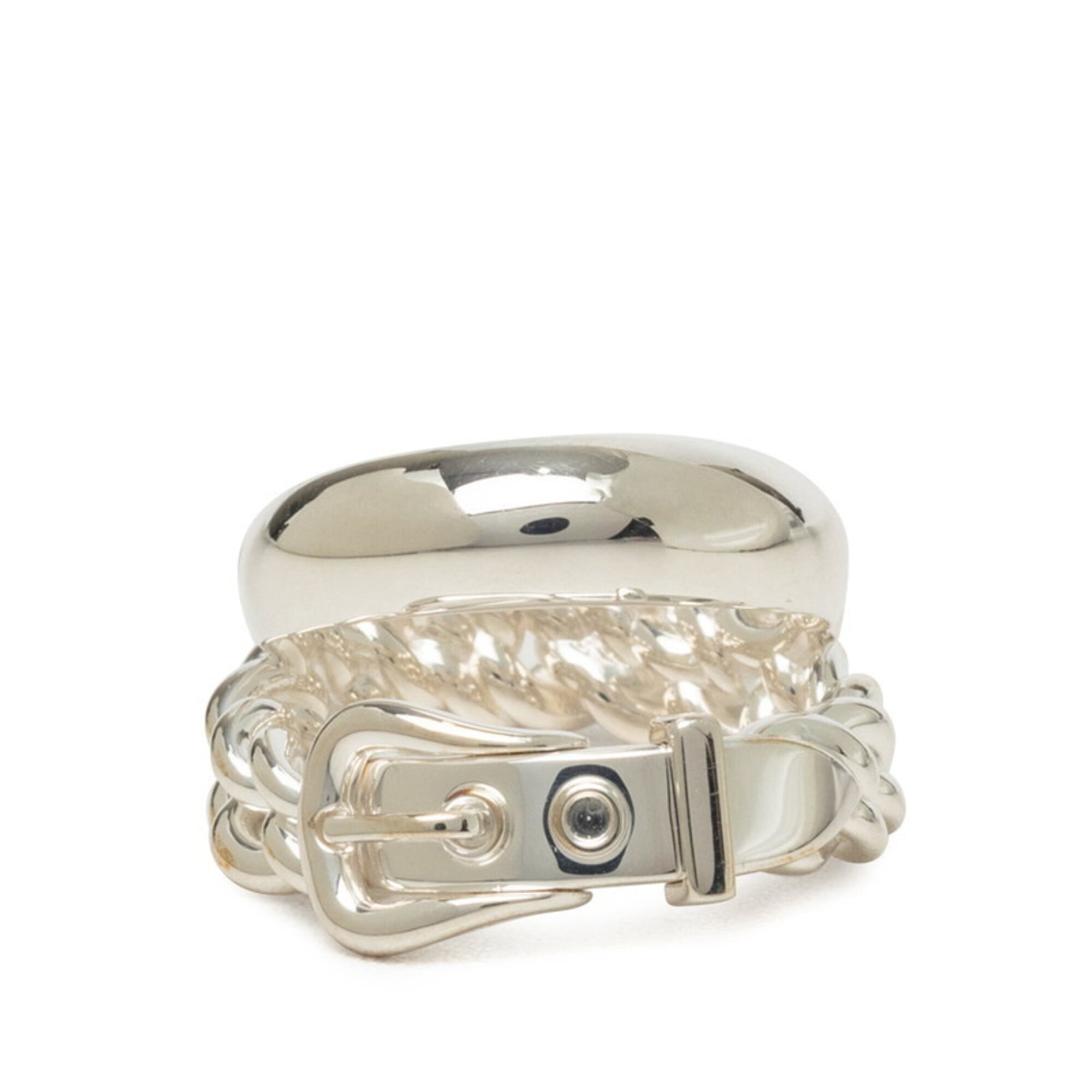 Hermes Silver 925 Band Ring (Pre-Owned)