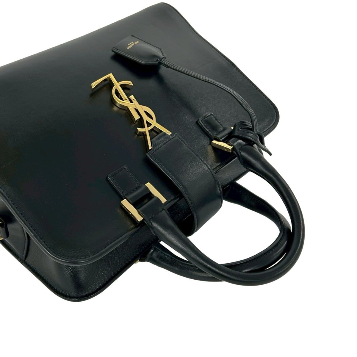 Yves Saint Laurent Black Leather Handbag Shoulder Bag (Pre-Owned)