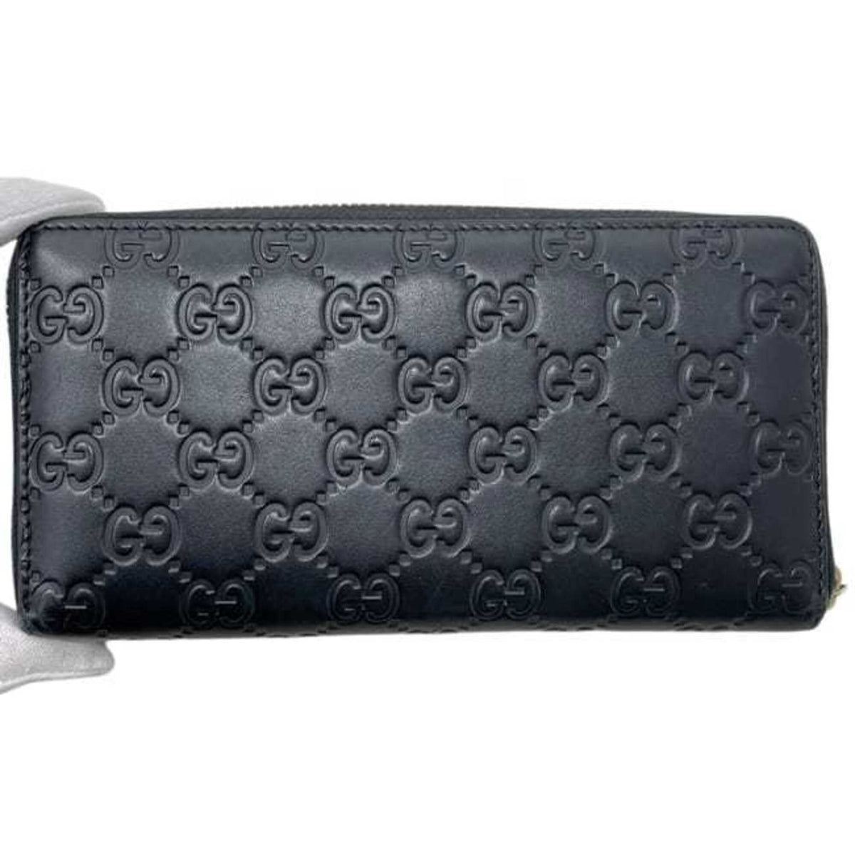 Gucci Black Leather Long Wallet (Bi-Fold) (Pre-Owned)