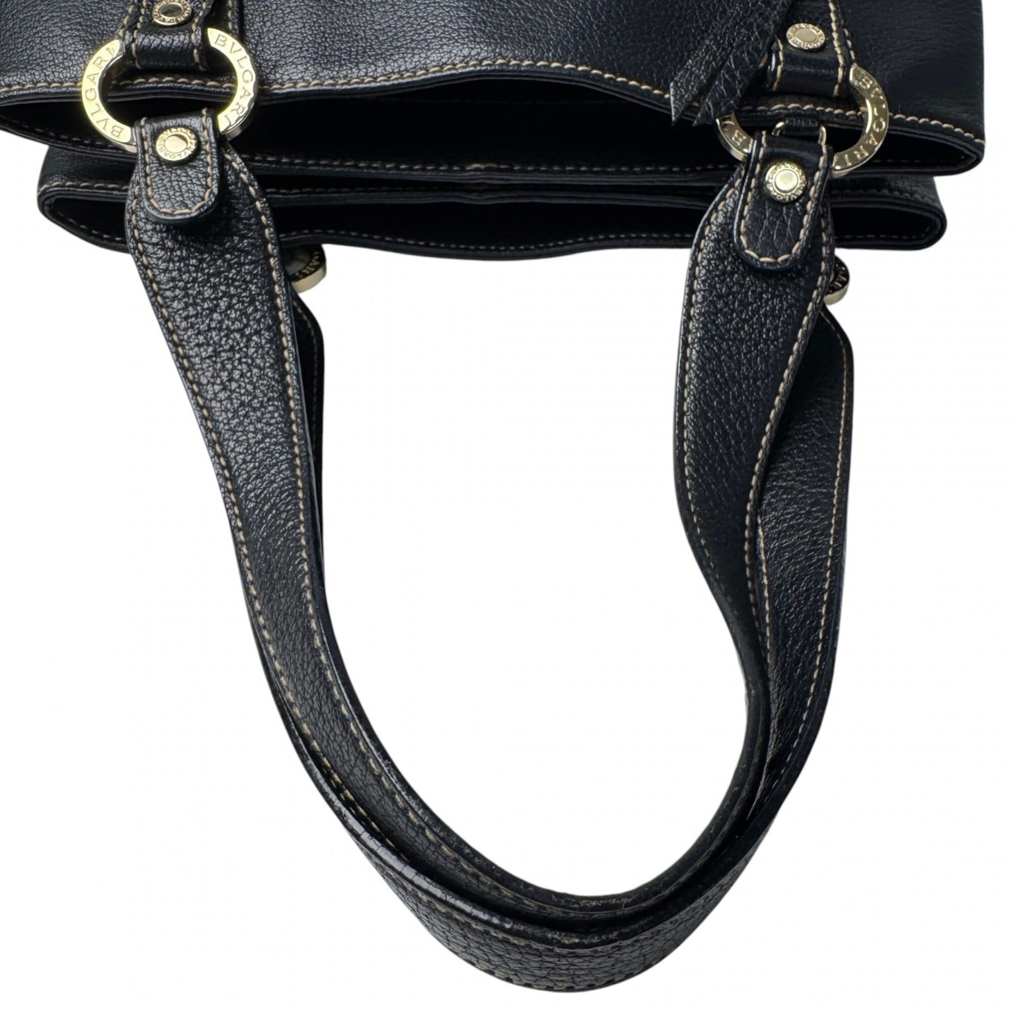 Bvlgari Black Leather Handbag (Pre-Owned)