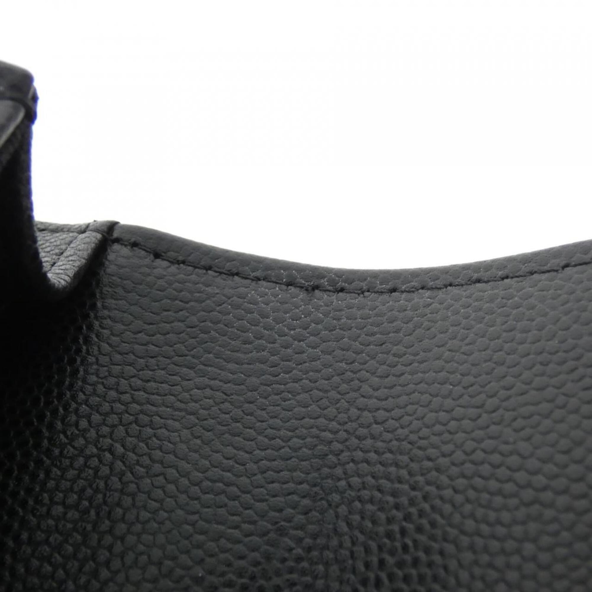 Chanel Black Grained Calfskin Handbag Shoulder Bag (Pre-Owned)