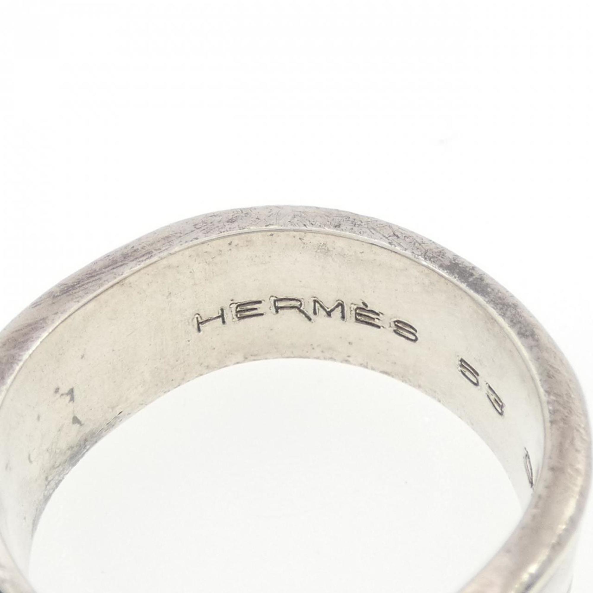 Hermes Silver 925 Band Ring (Pre-Owned)