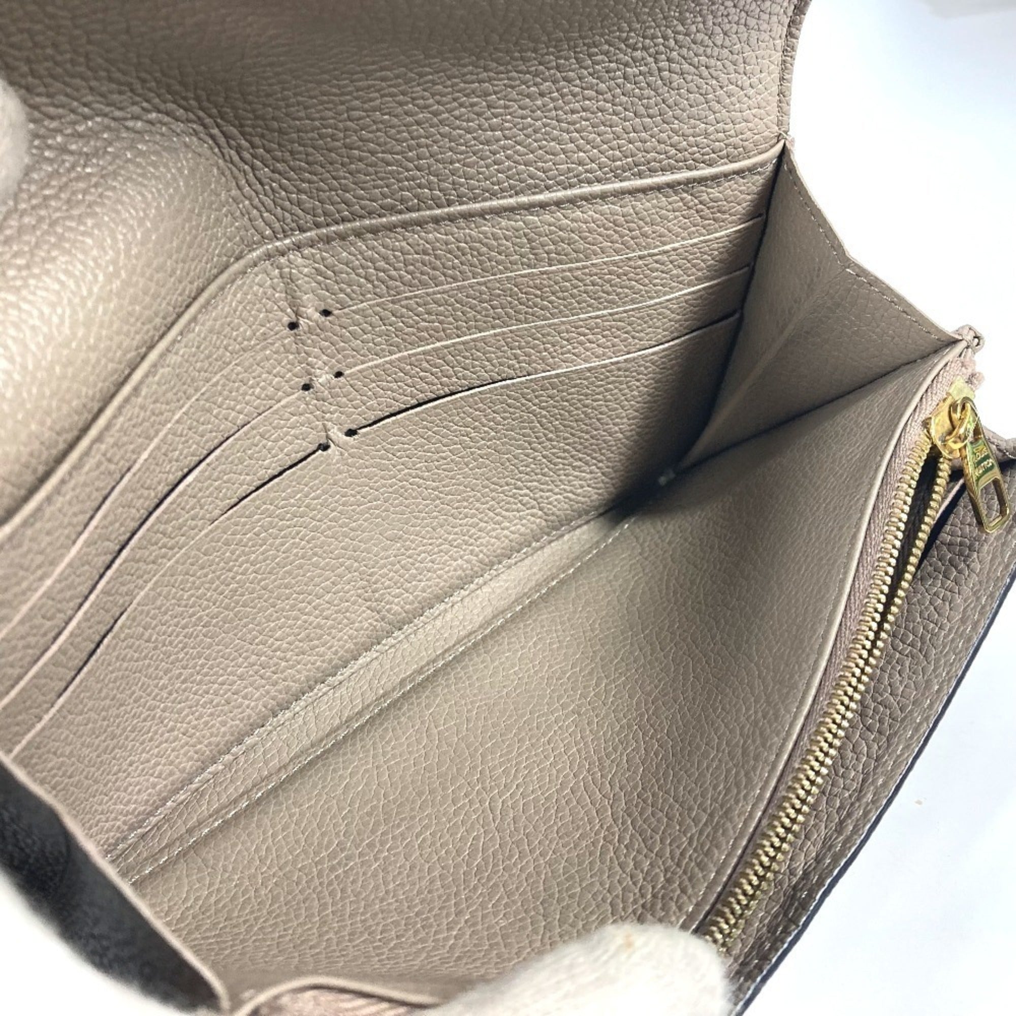 Louis Vuitton Beige Tourterelle Monogram Empreinte Long Wallet (Bi-Fold) (Pre-Owned)