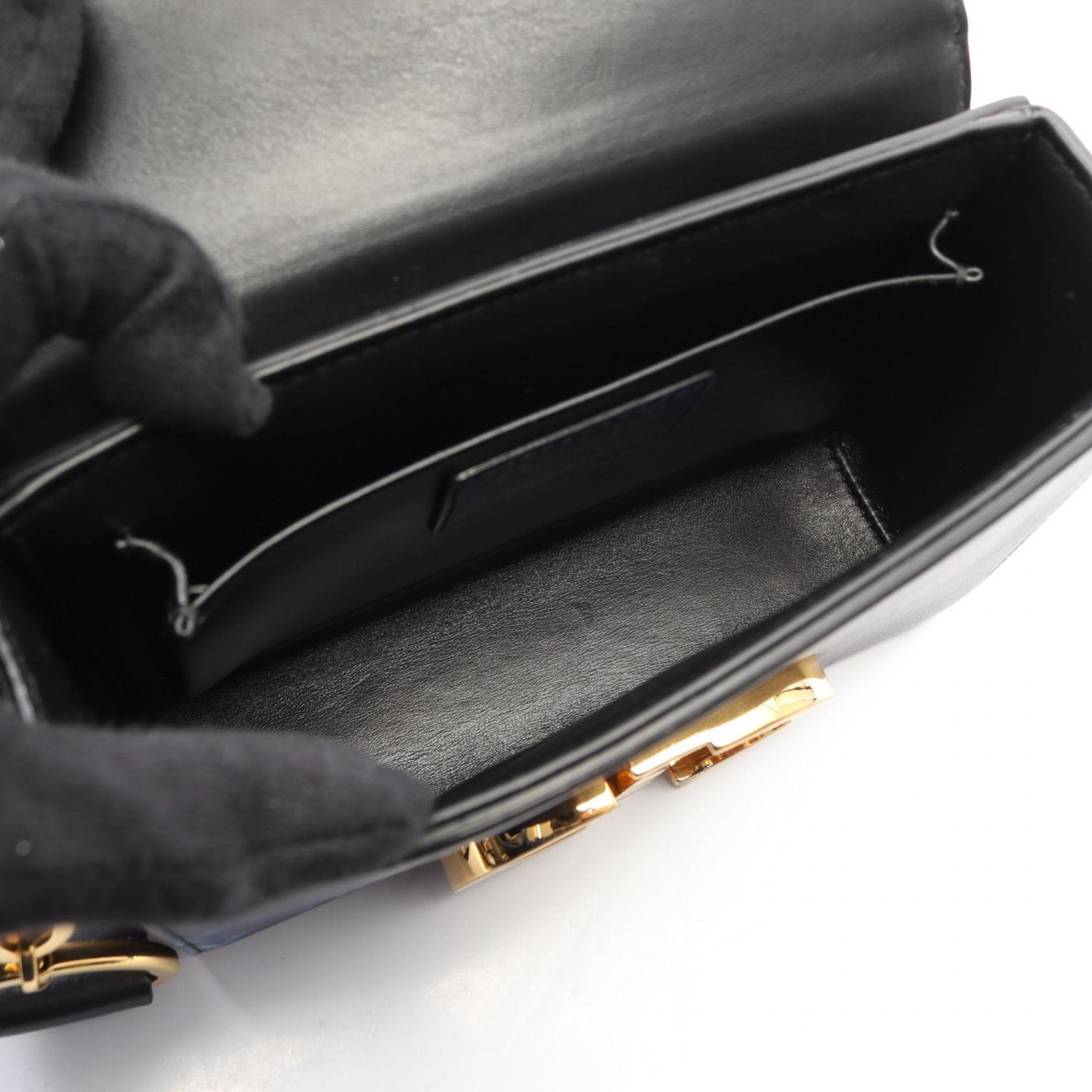 Christian Dior Navy Leather Handbag Shoulder Bag (Pre-Owned)