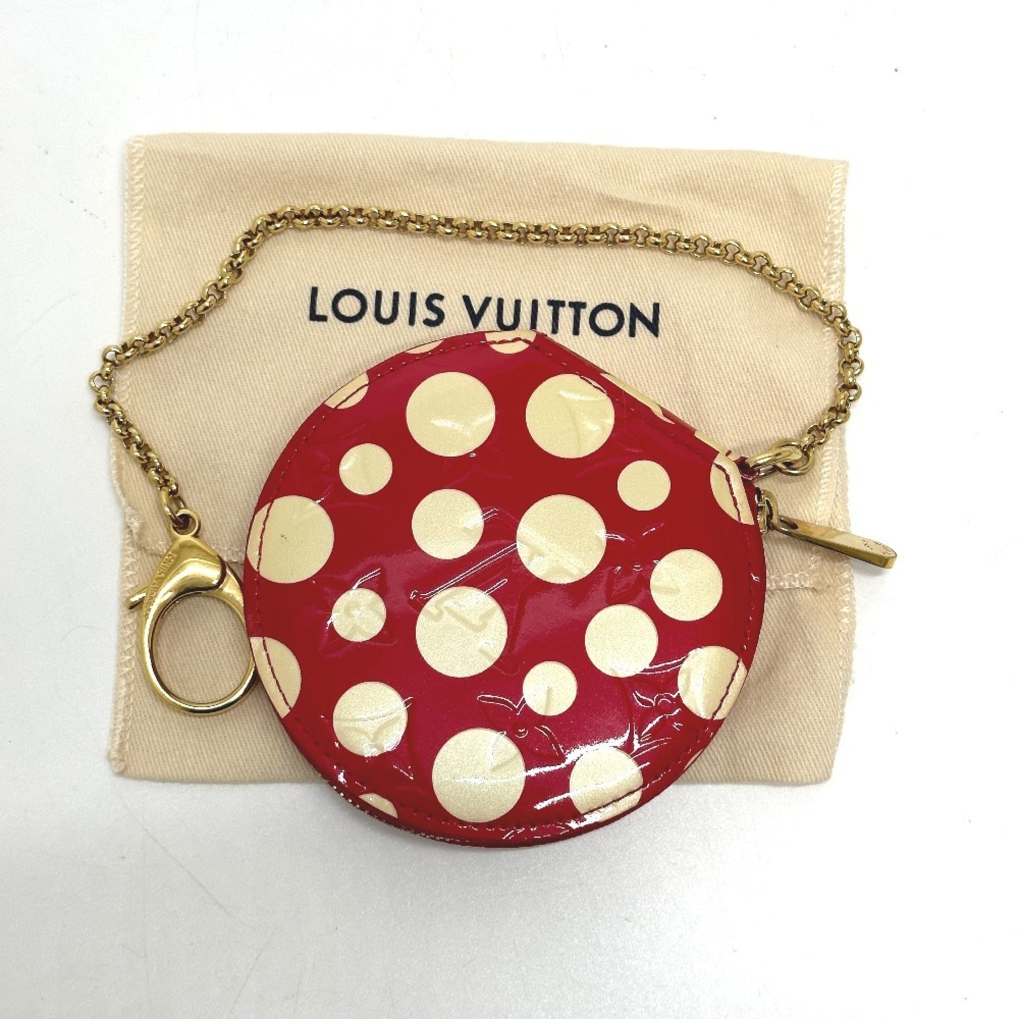 Louis Vuitton Monogram Vernis Red Color White Monogram Vernis Coin Purse/Coin Case (Pre-Owned)