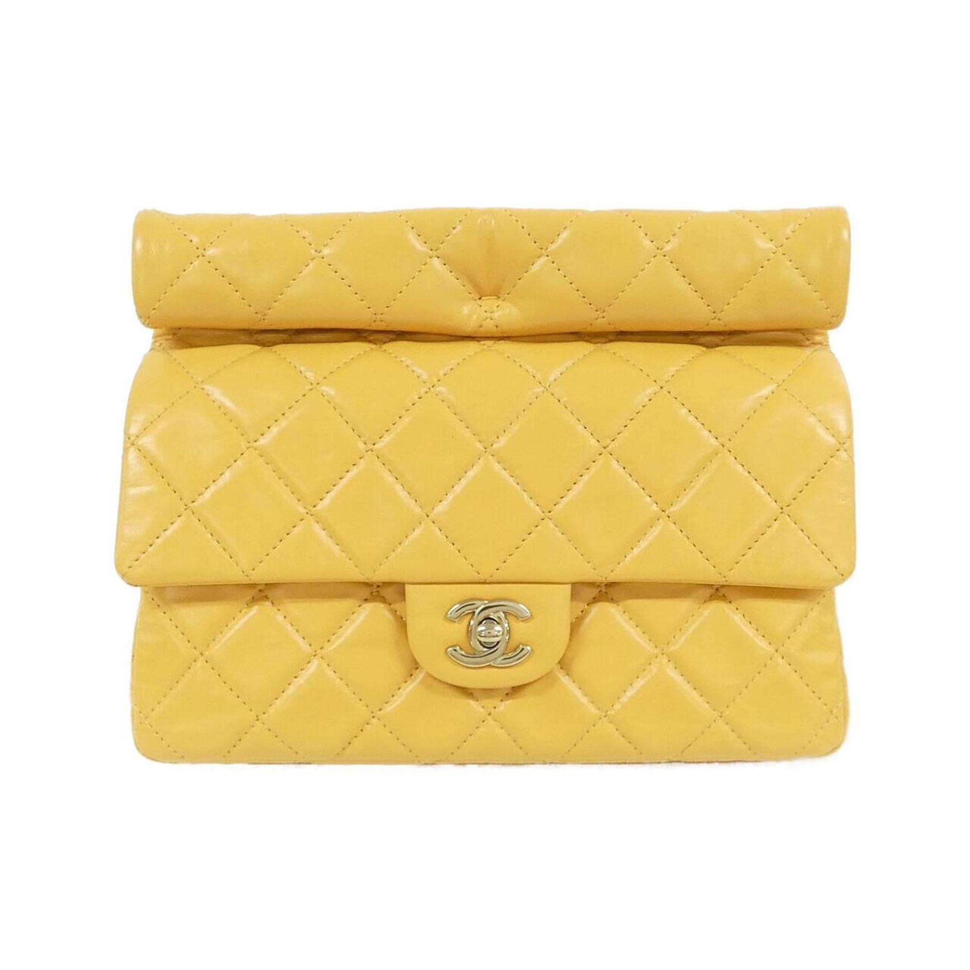 Chanel Yellow Leather Handbag (Pre-Owned)