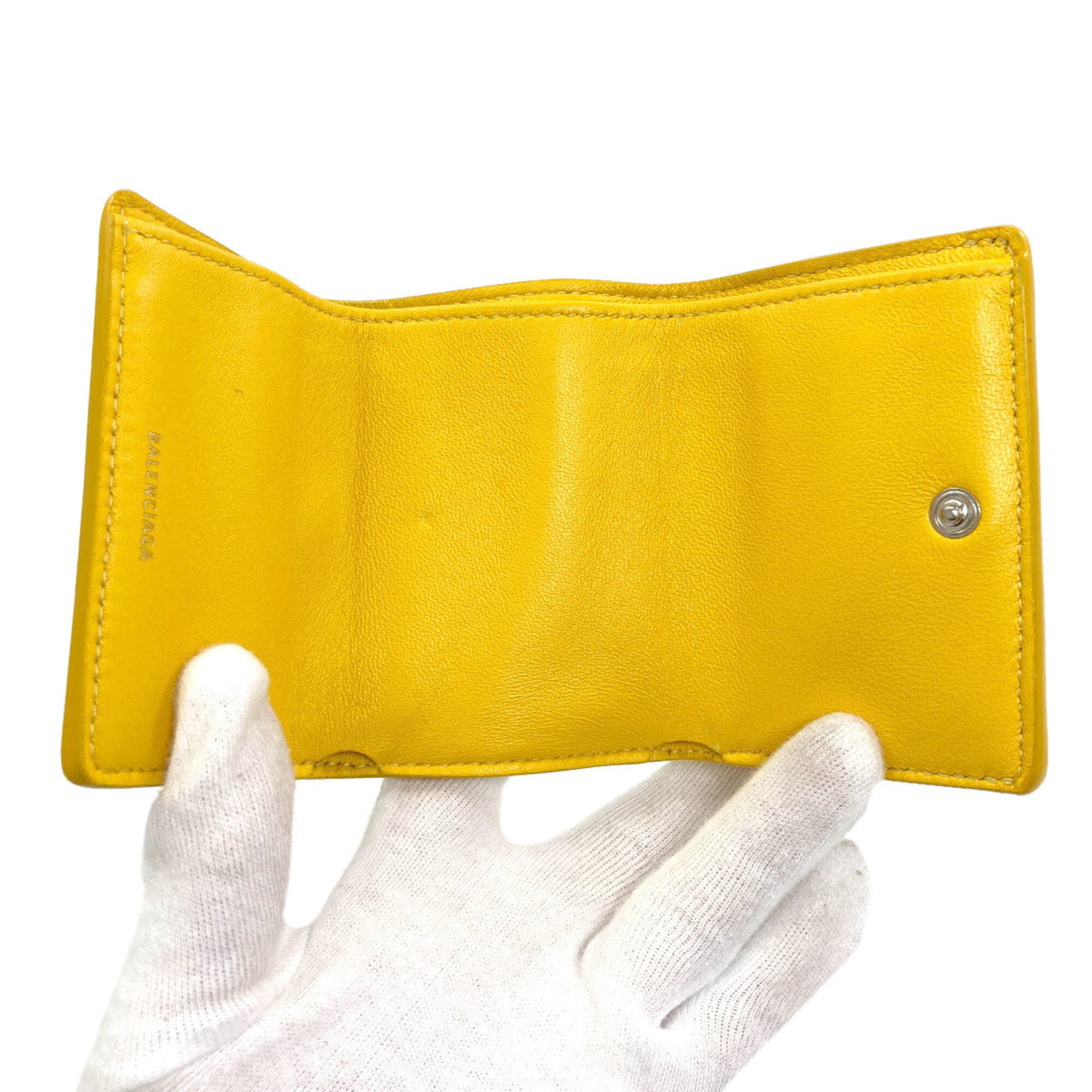 Balenciaga Yellow Leather Wallet (Tri-Fold) (Pre-Owned)