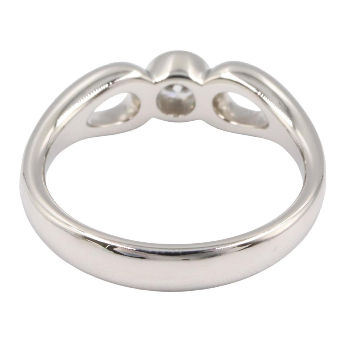Tiffany Silver Clear Platinum 950 Band Ring (Pre-Owned)
