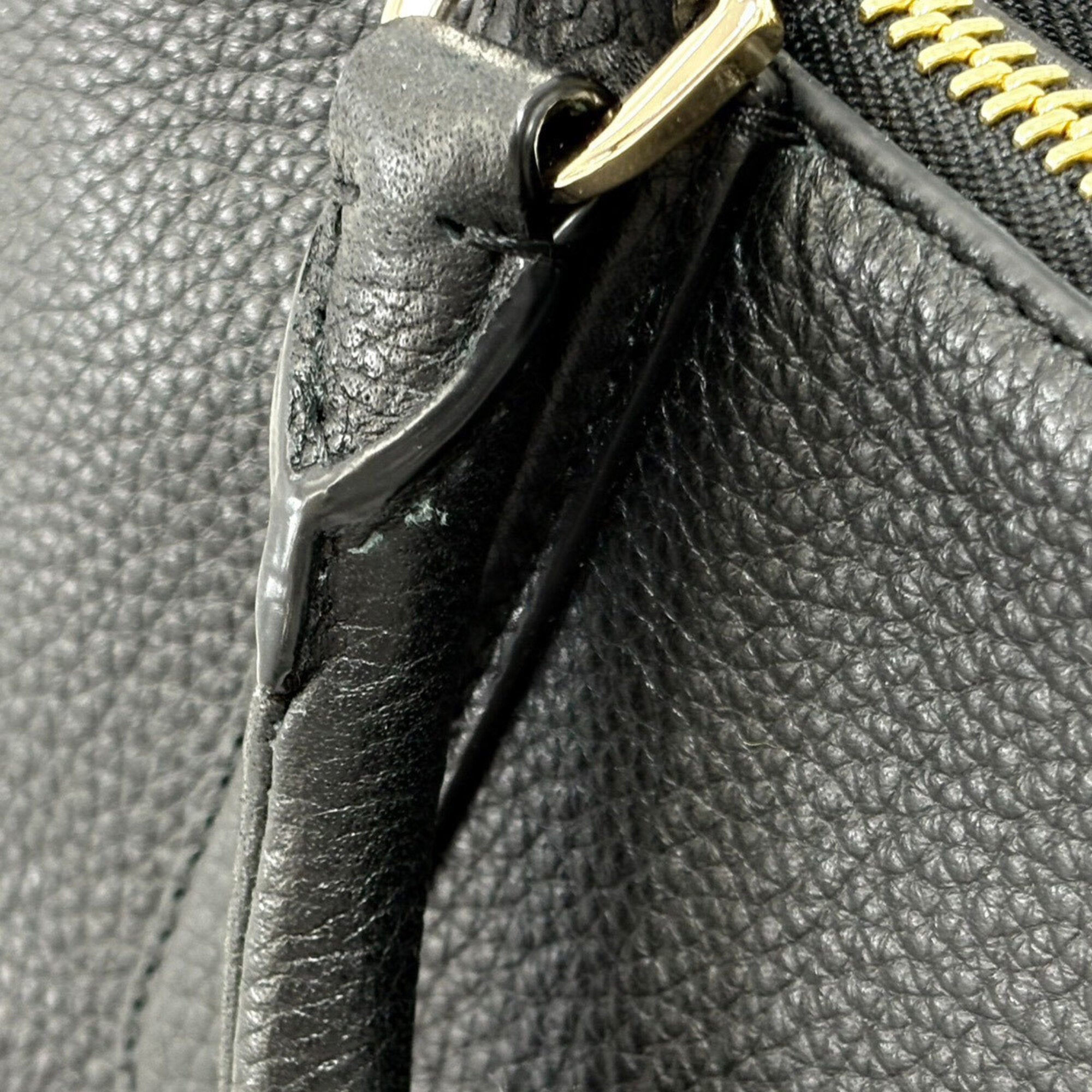 Coach Black Leather Handbag (Pre-Owned)