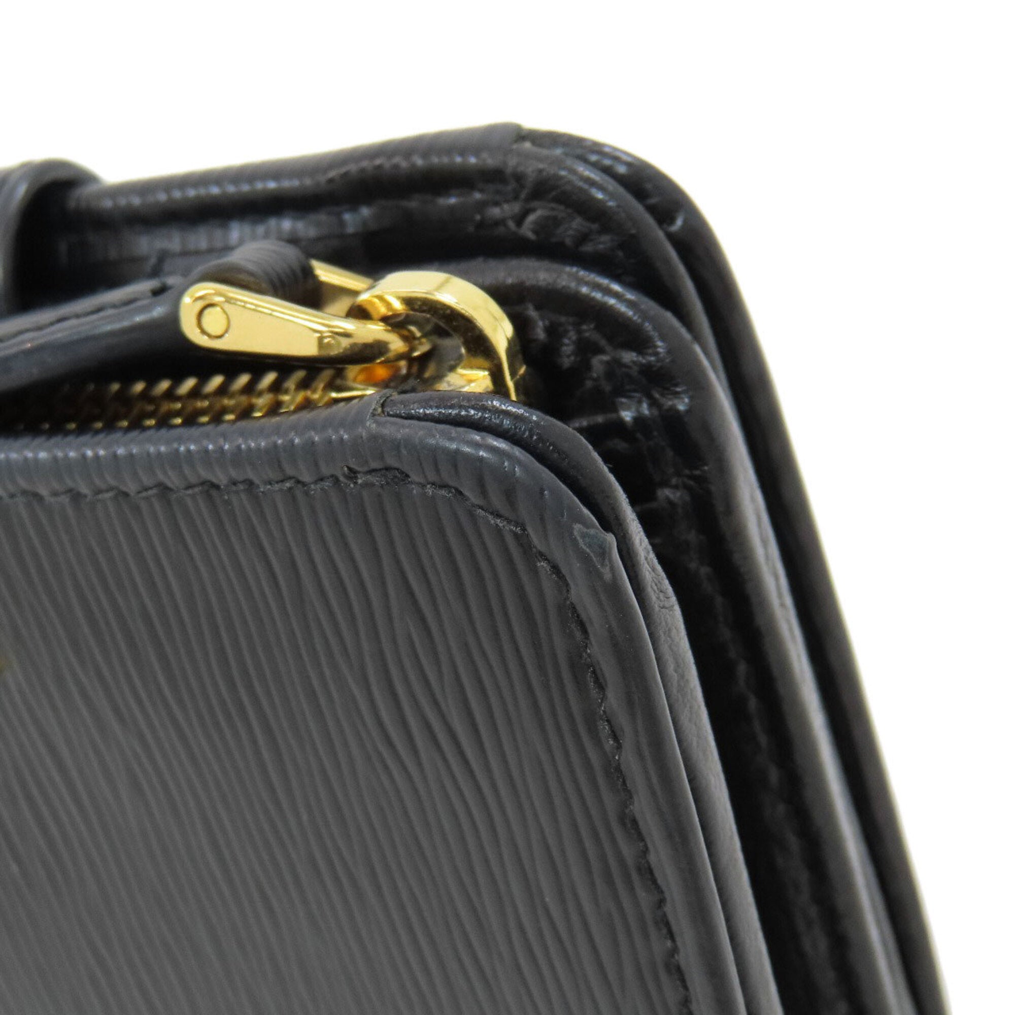 Prada Black Saffiano Triangle Wallet (Bi-Fold) (Pre-Owned)