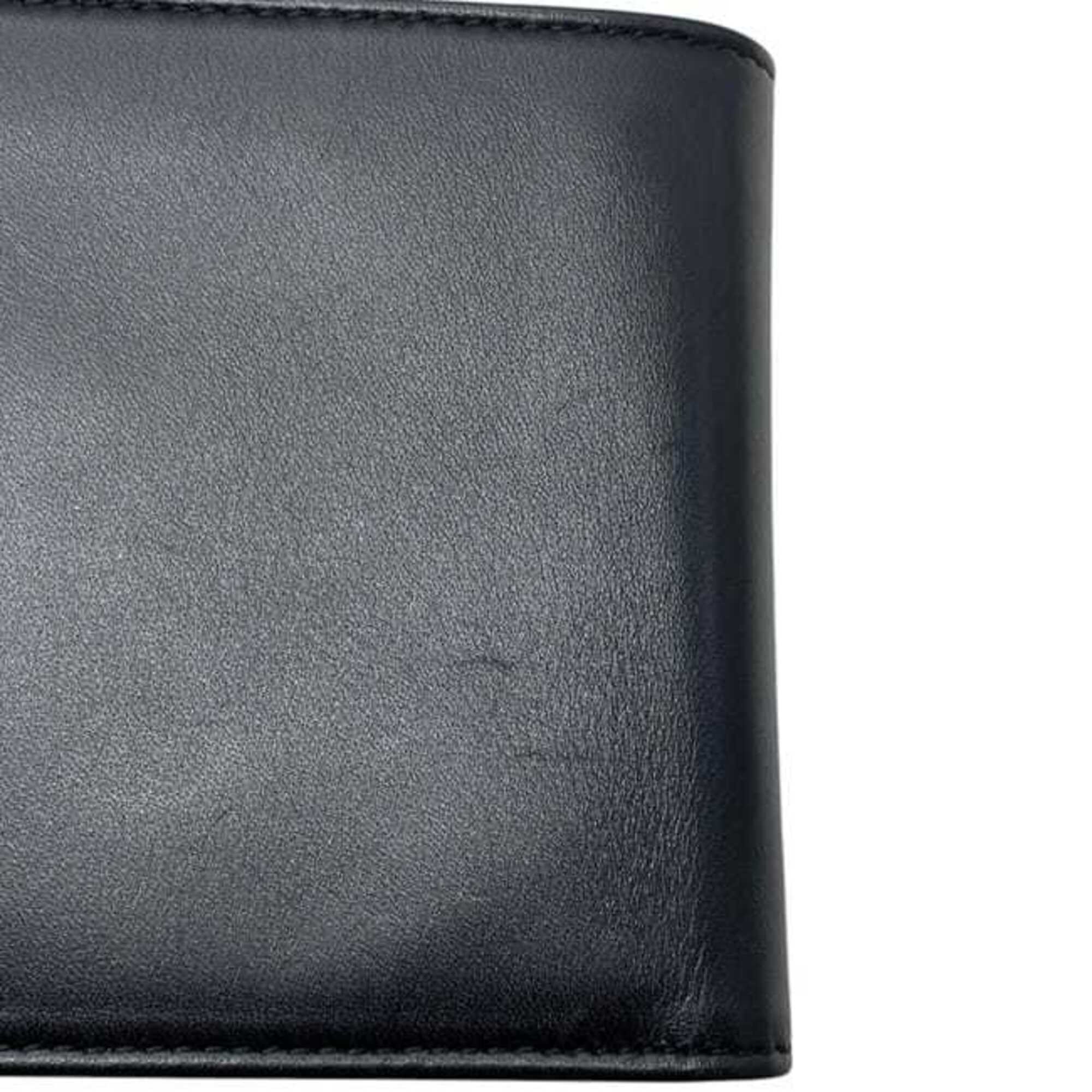 Salvatore Ferragamo Black Leather Wallet (Bi-Fold) (Pre-Owned)
