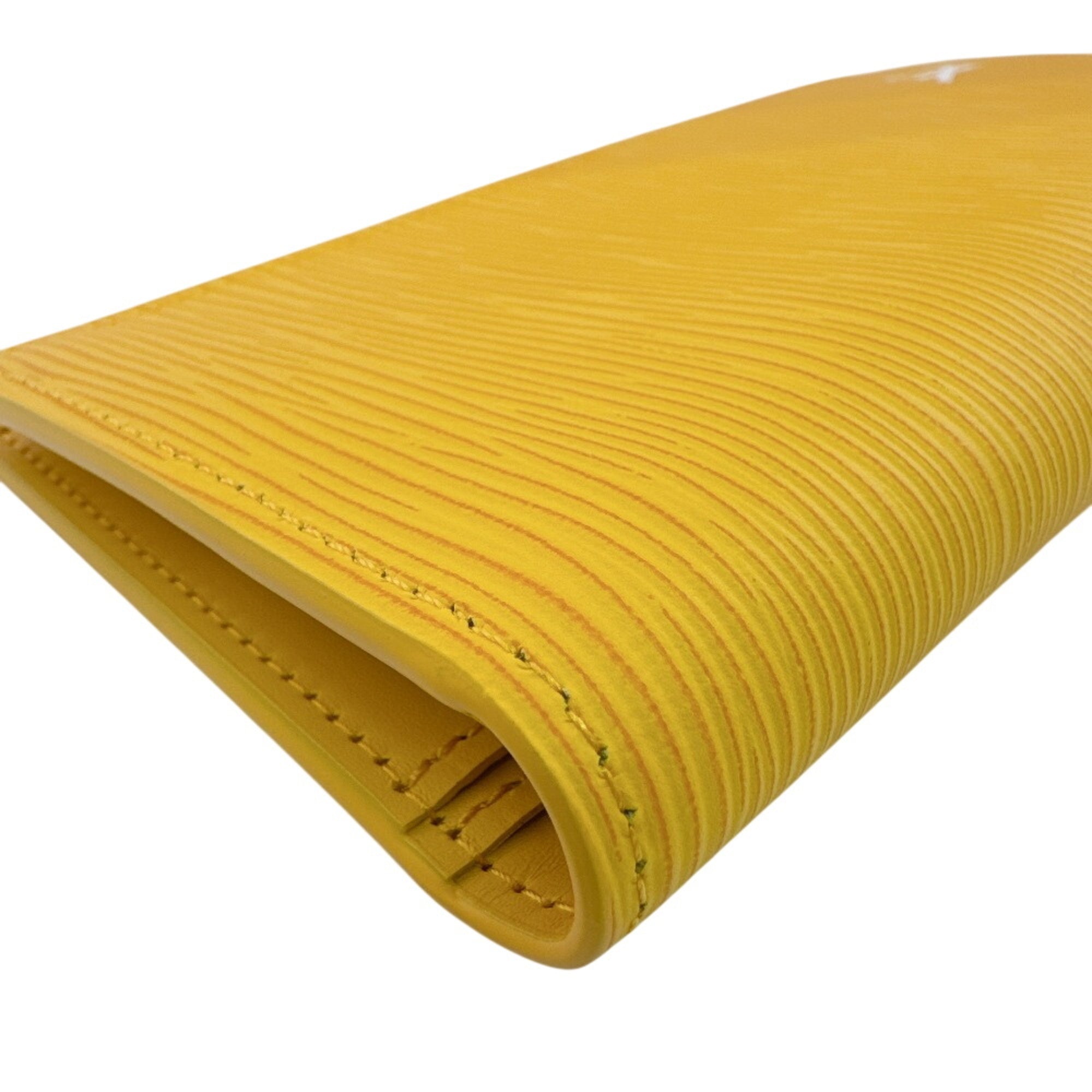 Louis Vuitton Yellow Leather Long Wallet (Bi-Fold) (Pre-Owned)