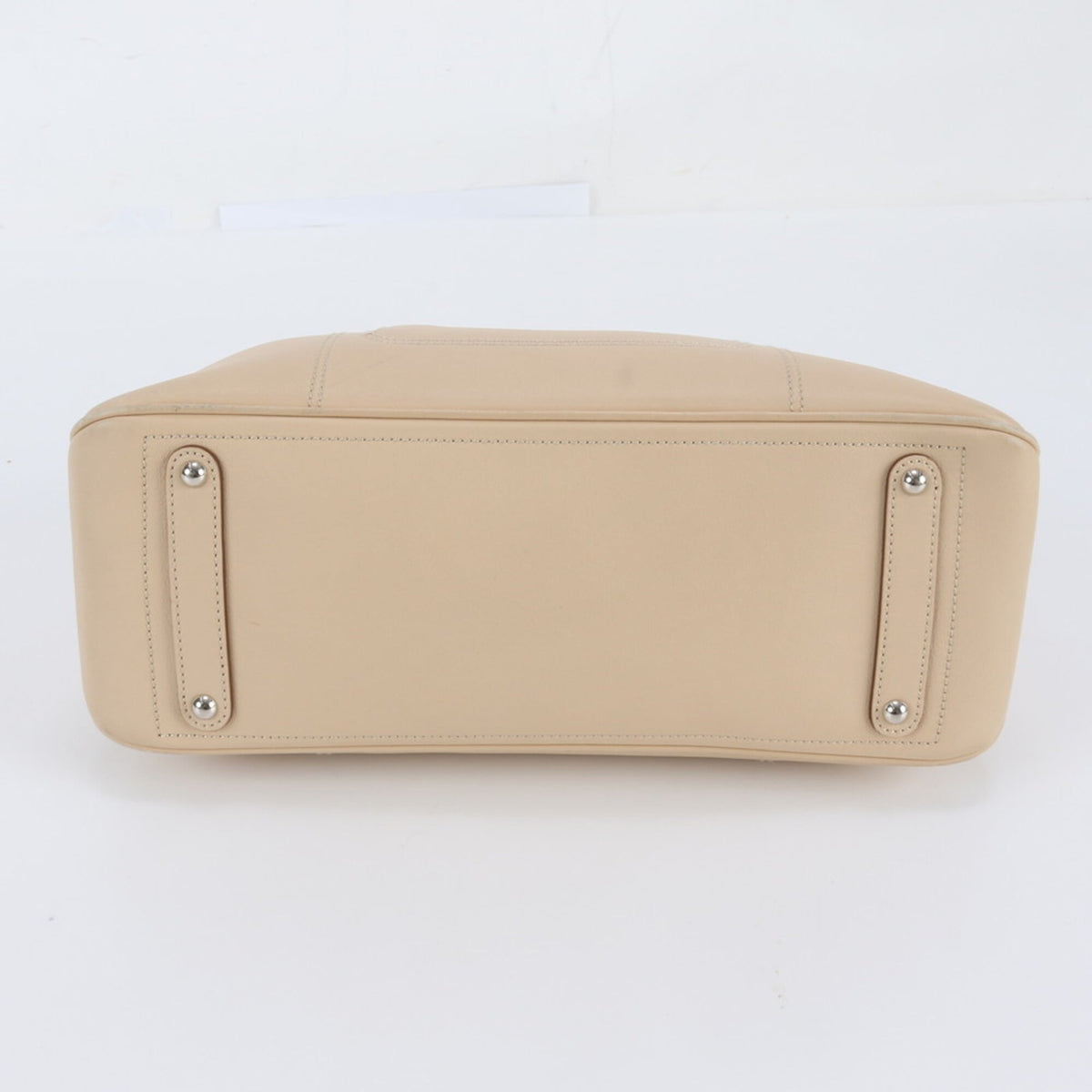 Salvatore Ferragamo Beige Leather Handbag Tote Bag (Pre-Owned)