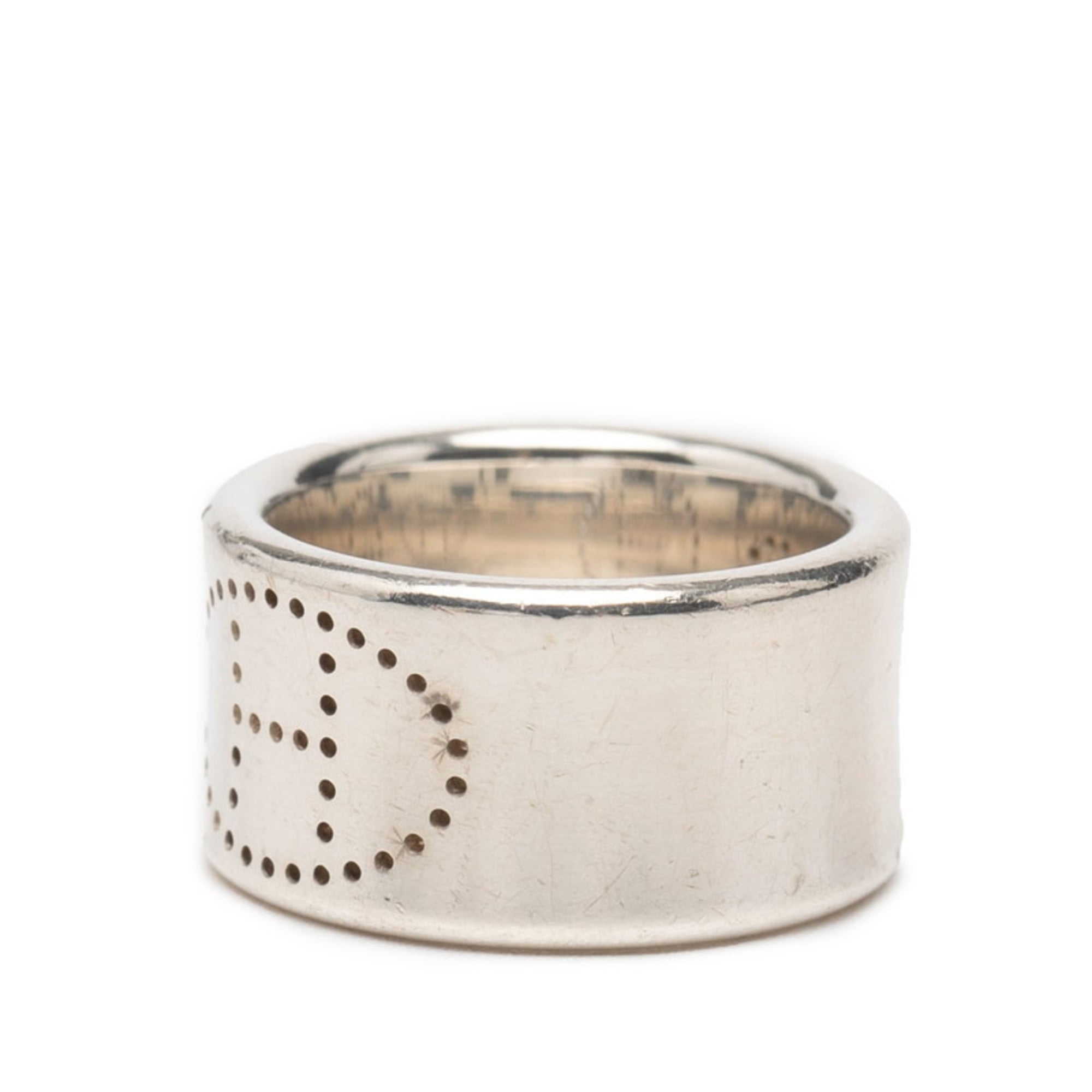 Hermes Silver 925 Band Ring (Pre-Owned)