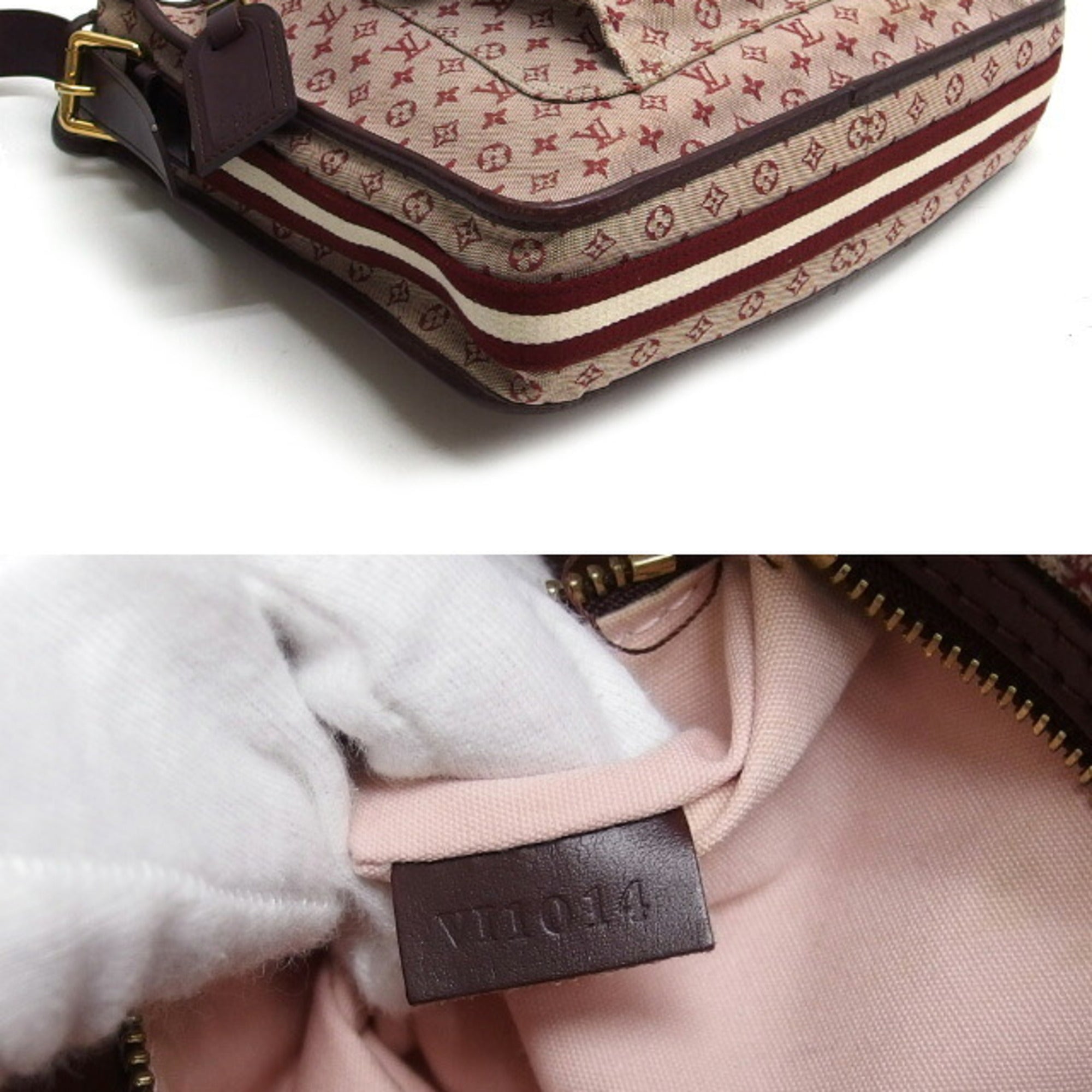 Louis Vuitton Monogram Mini Lin Bordeaux Cerise Red Color Canvas Shoulder Bag (Pre-Owned)