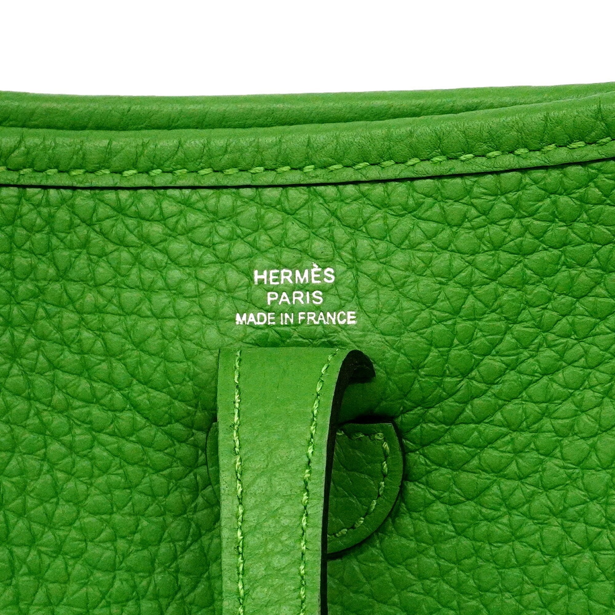 Hermes Green Taurillon Clemence Leather Shoulder Bag (Pre-Owned)