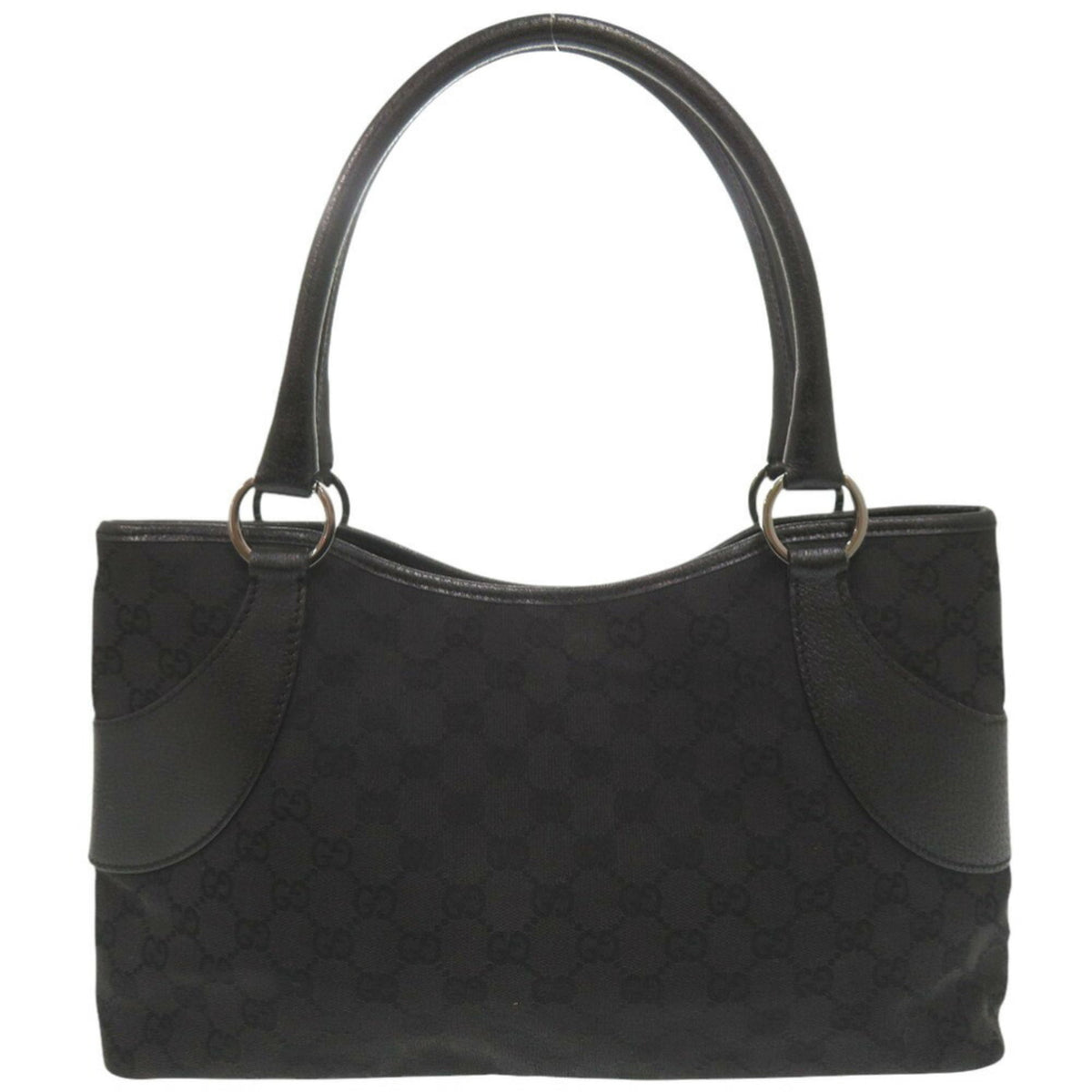 Gucci Black Gg Canvas Handbag Tote Bag (Pre-Owned)