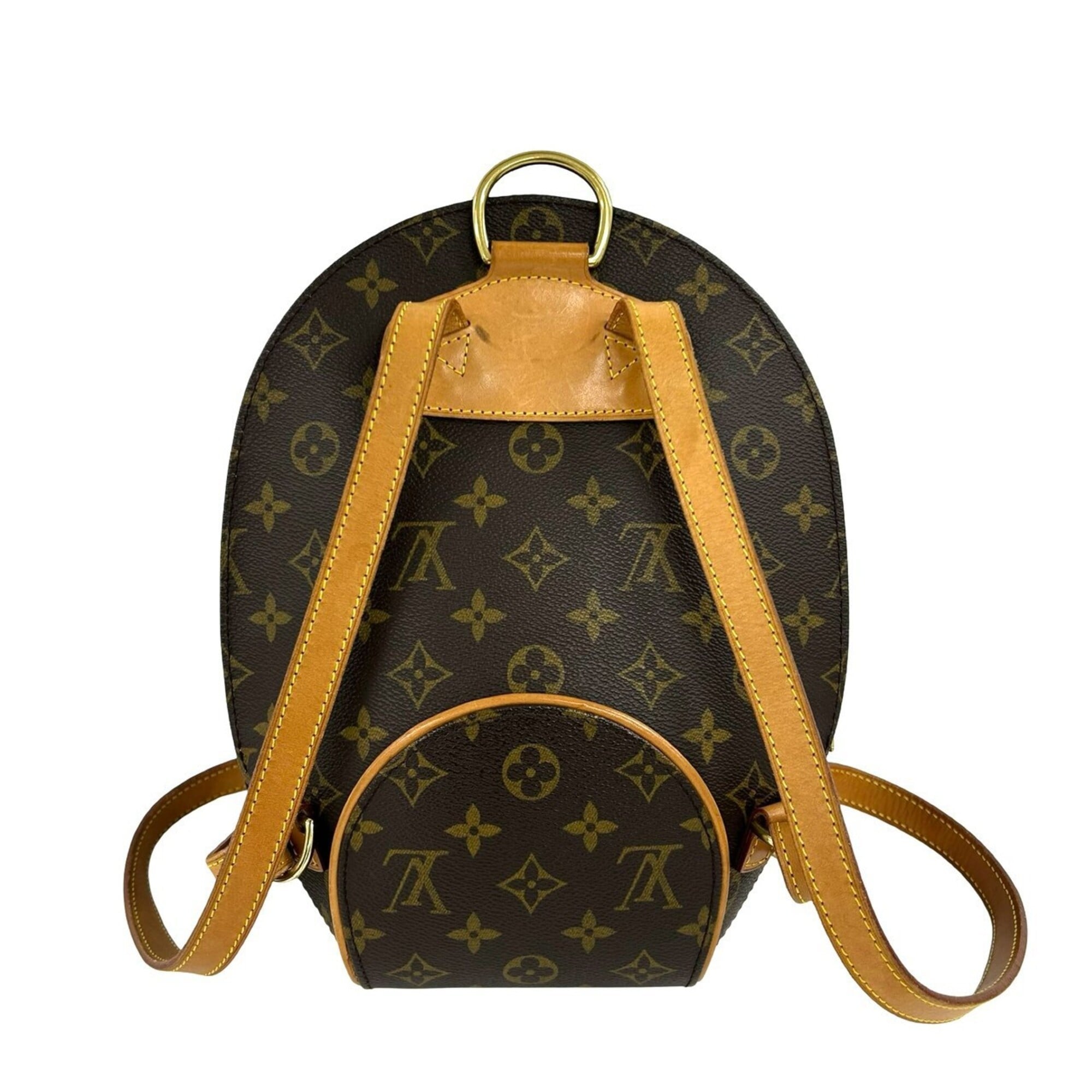 Louis Vuitton Brown Leather Pvc Backpack (Pre-Owned)