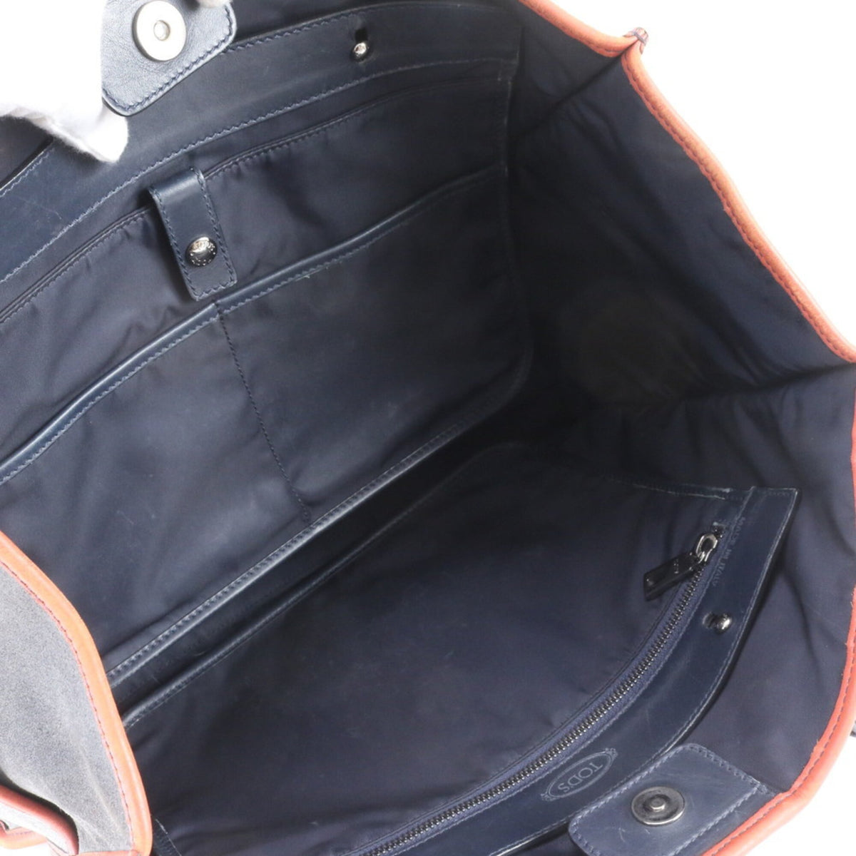 Tod's Gray Leather Shoulder Bag Tote Bag (Pre-Owned)