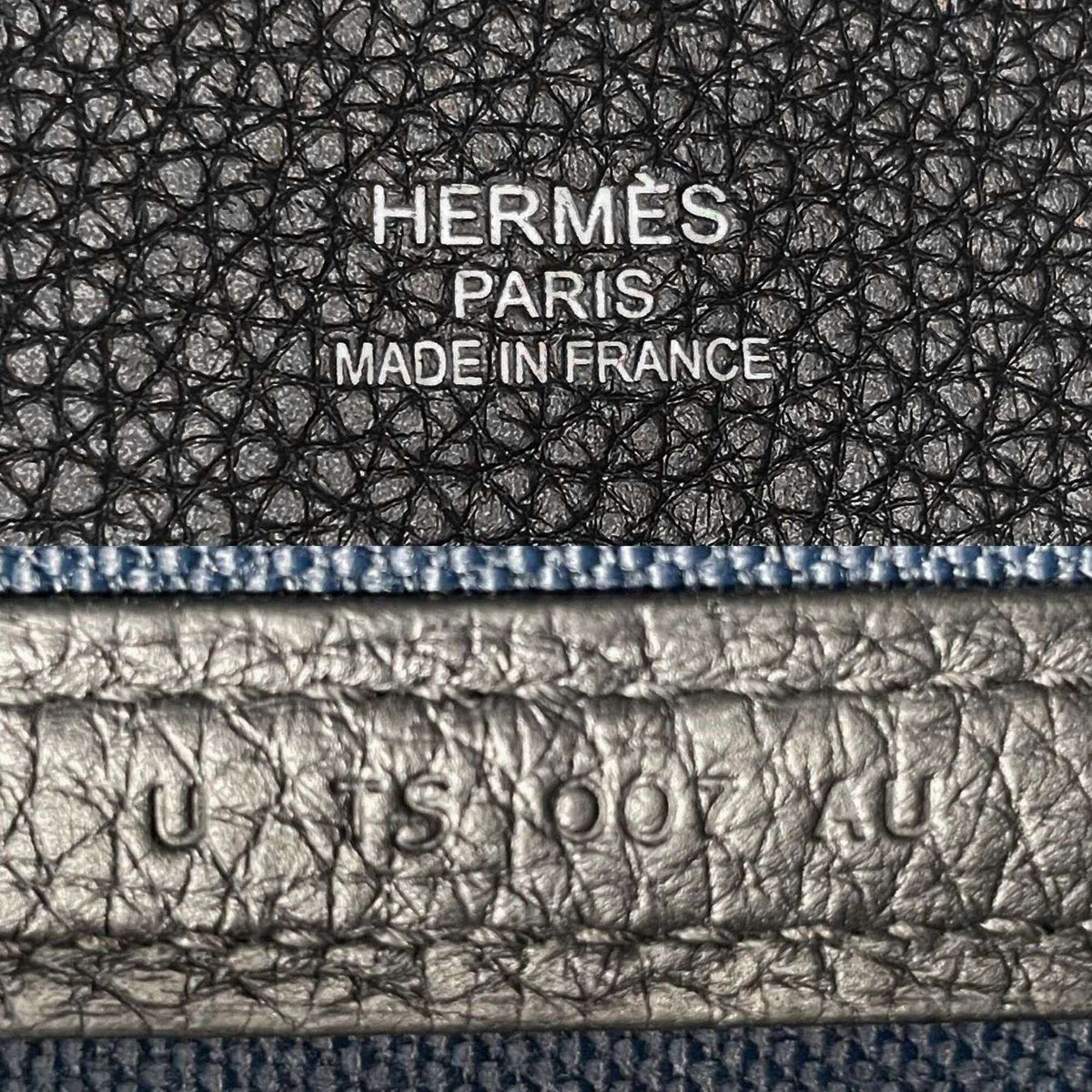 Hermes Navy Taurillon Clemence Leather Tote Bag (Pre-Owned)