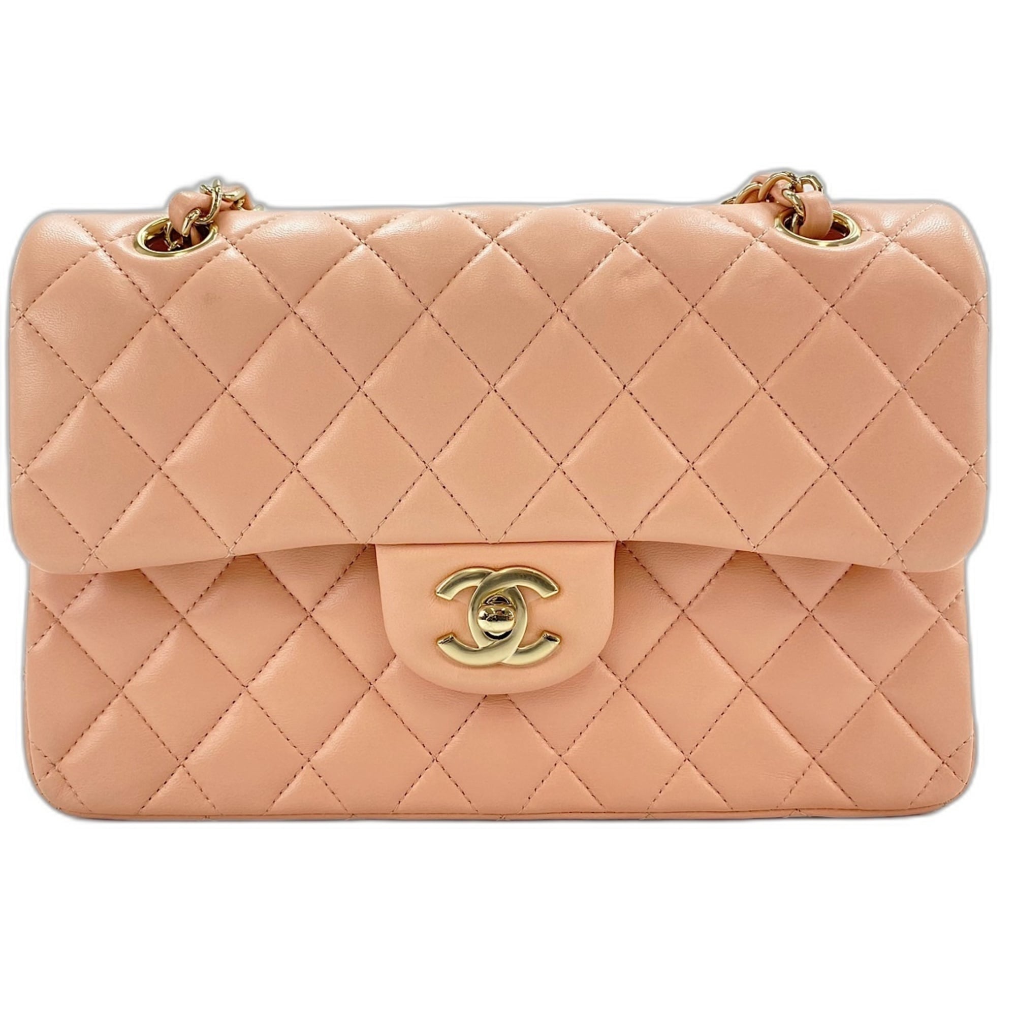 Chanel Matelasse Pink Leather Shoulder Bag (Pre-Owned)