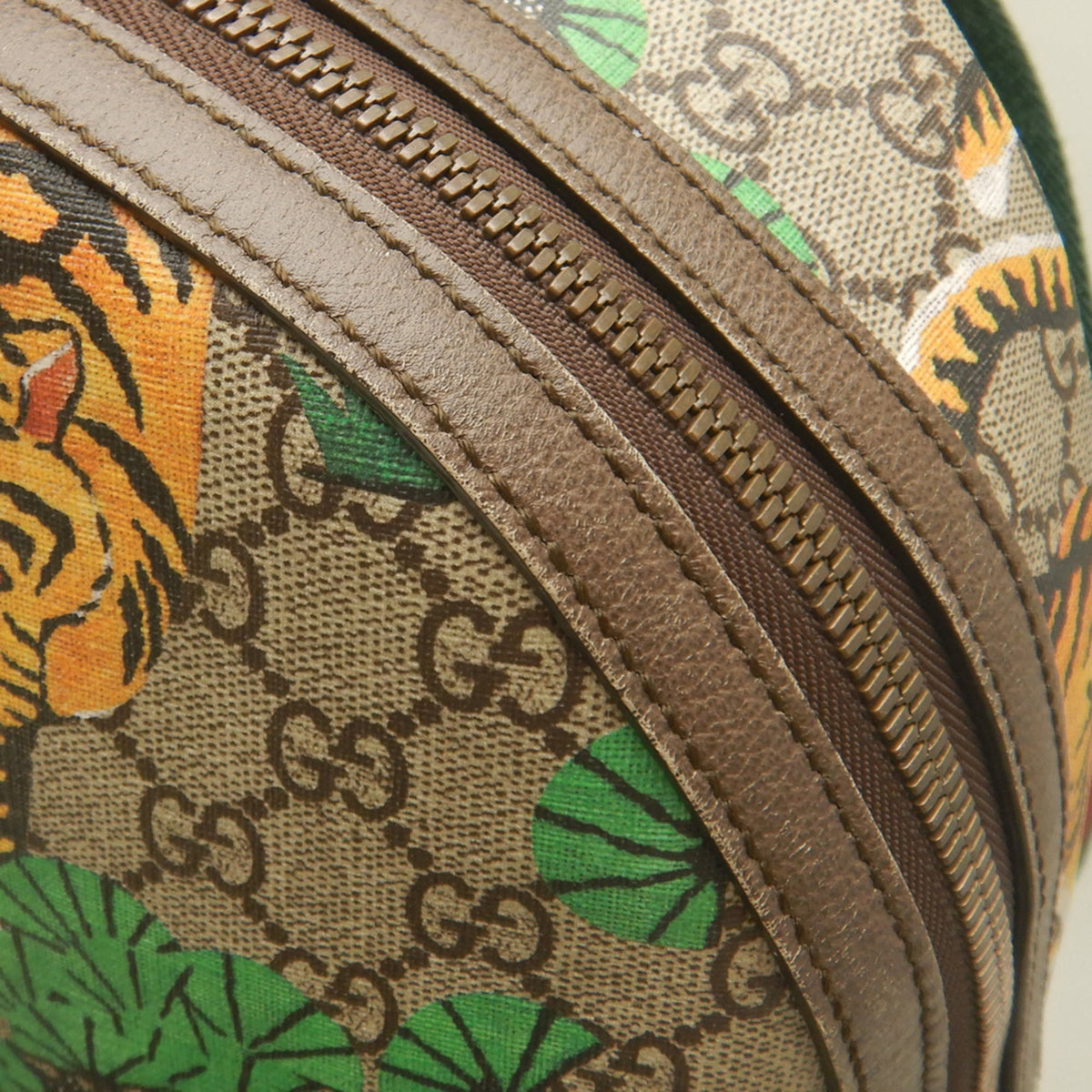 Gucci Beige Green Yellow Gg Supreme Backpack (Pre-Owned)
