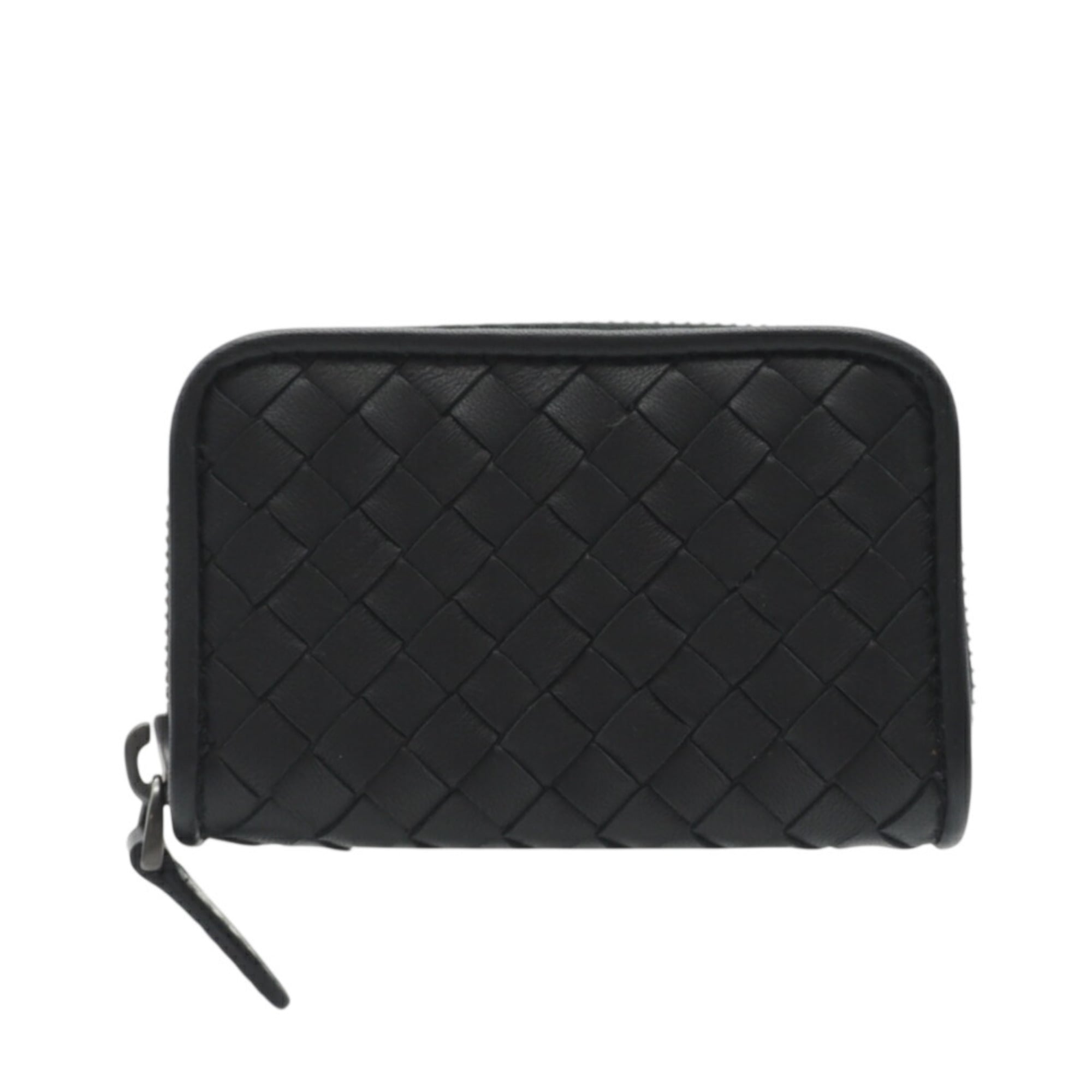 Bottega Veneta Intrecciato Black Intrecciato Coin Purse/Coin Case (Pre-Owned)