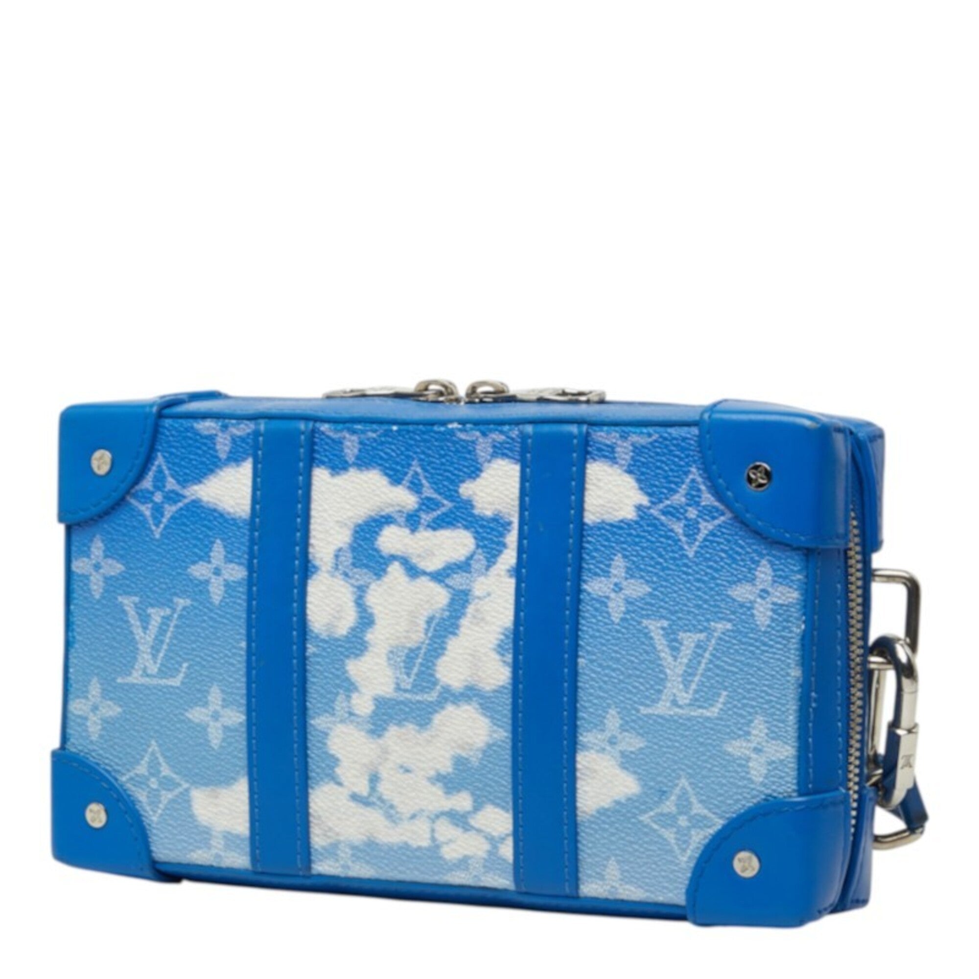 Louis Vuitton Blue Pvc Leather Shoulder Bag (Pre-Owned)