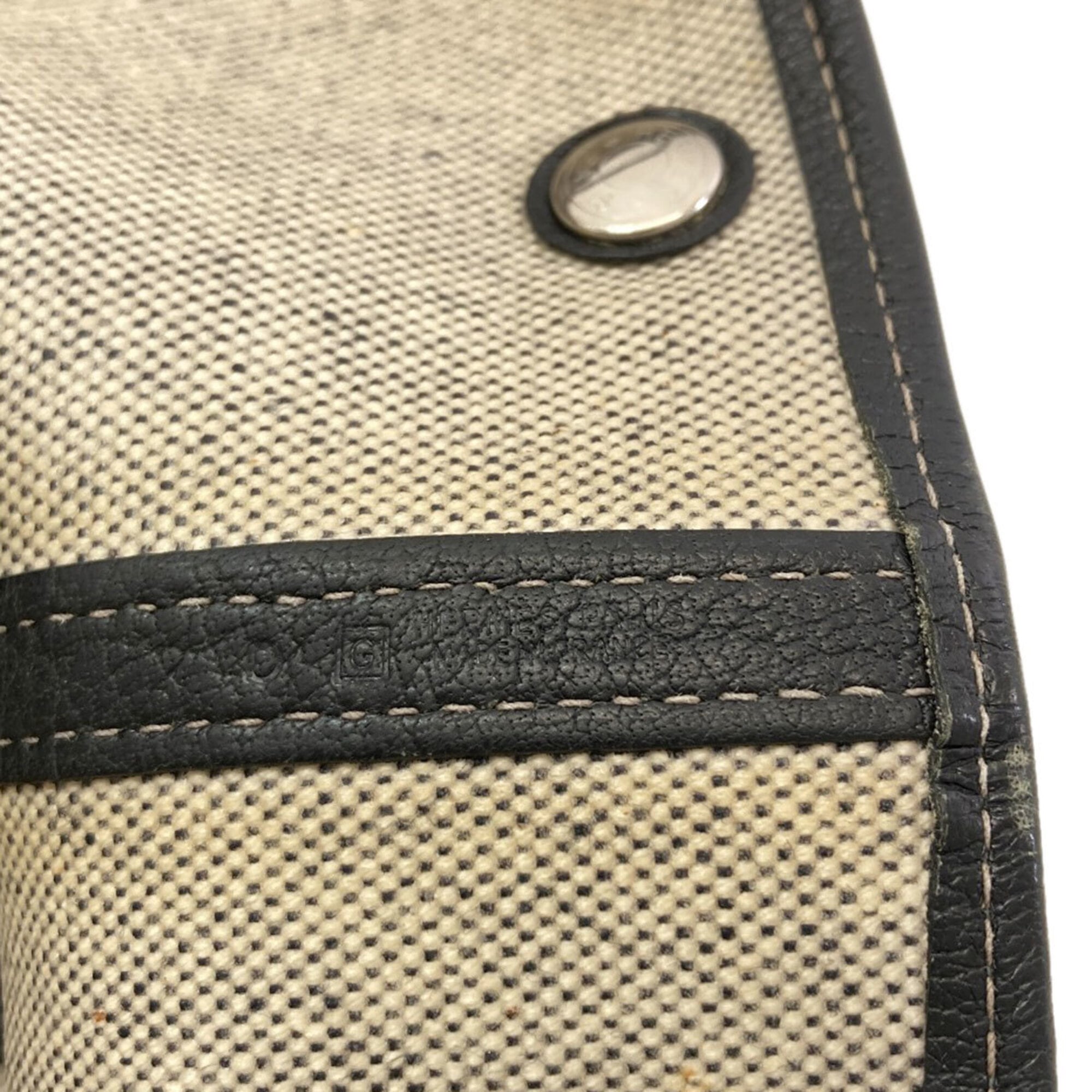 Hermes Black Gray Toile H Tote Bag (Pre-Owned)
