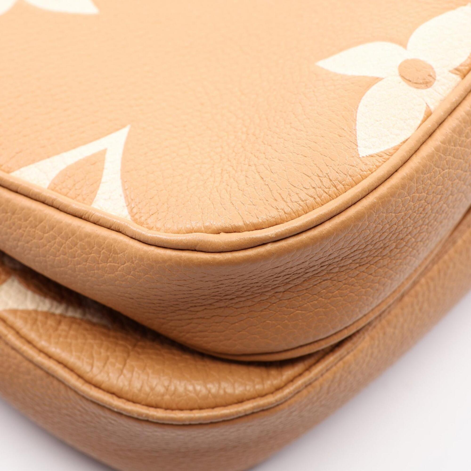 Louis Vuitton Beige Monogram Empreinte Handbag Pochette Shoulder Bag (Pre-Owned)