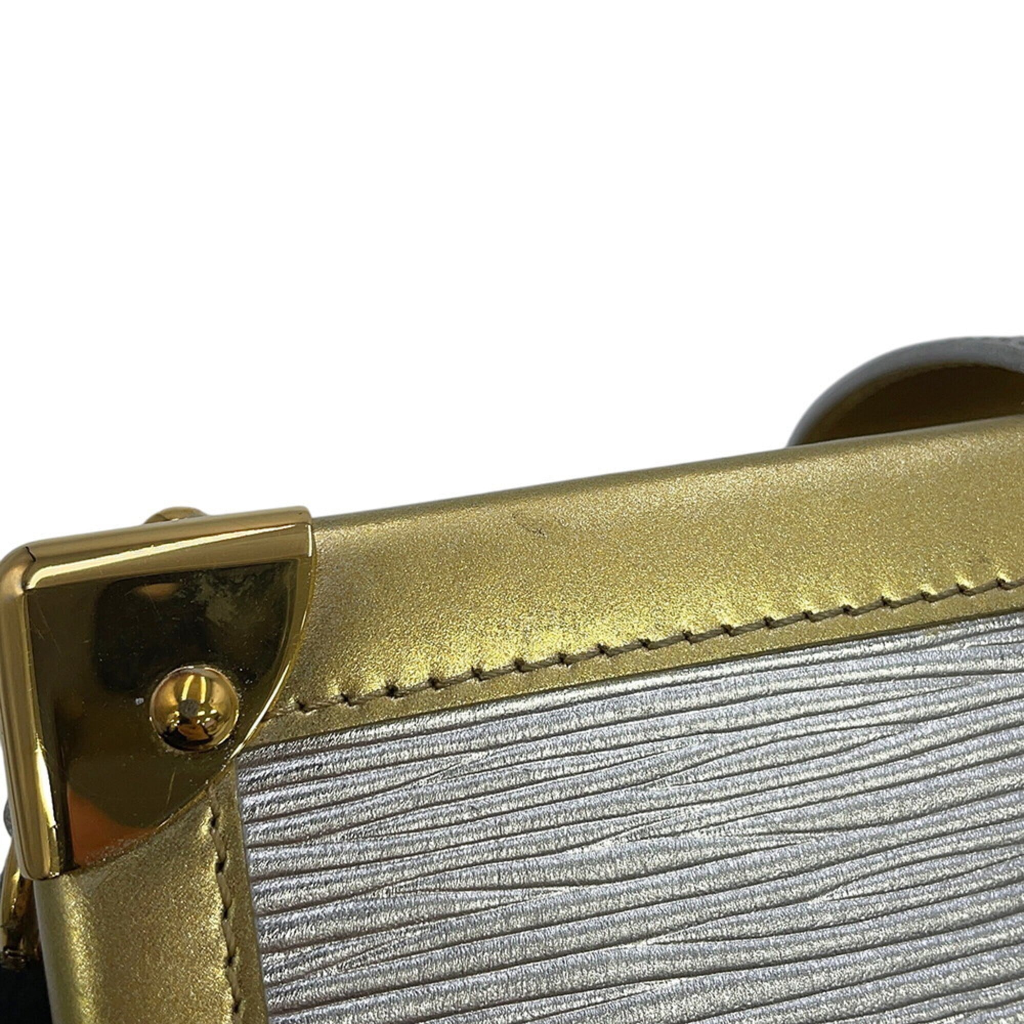 Louis Vuitton Epi Electric Gold Silver Clutch Bag Handbag Shoulder Bag (Pre-Owned)