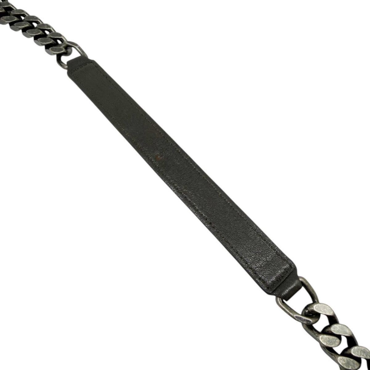 Saint Laurent Dark Gray Leather Shoulder Bag (Pre-Owned)