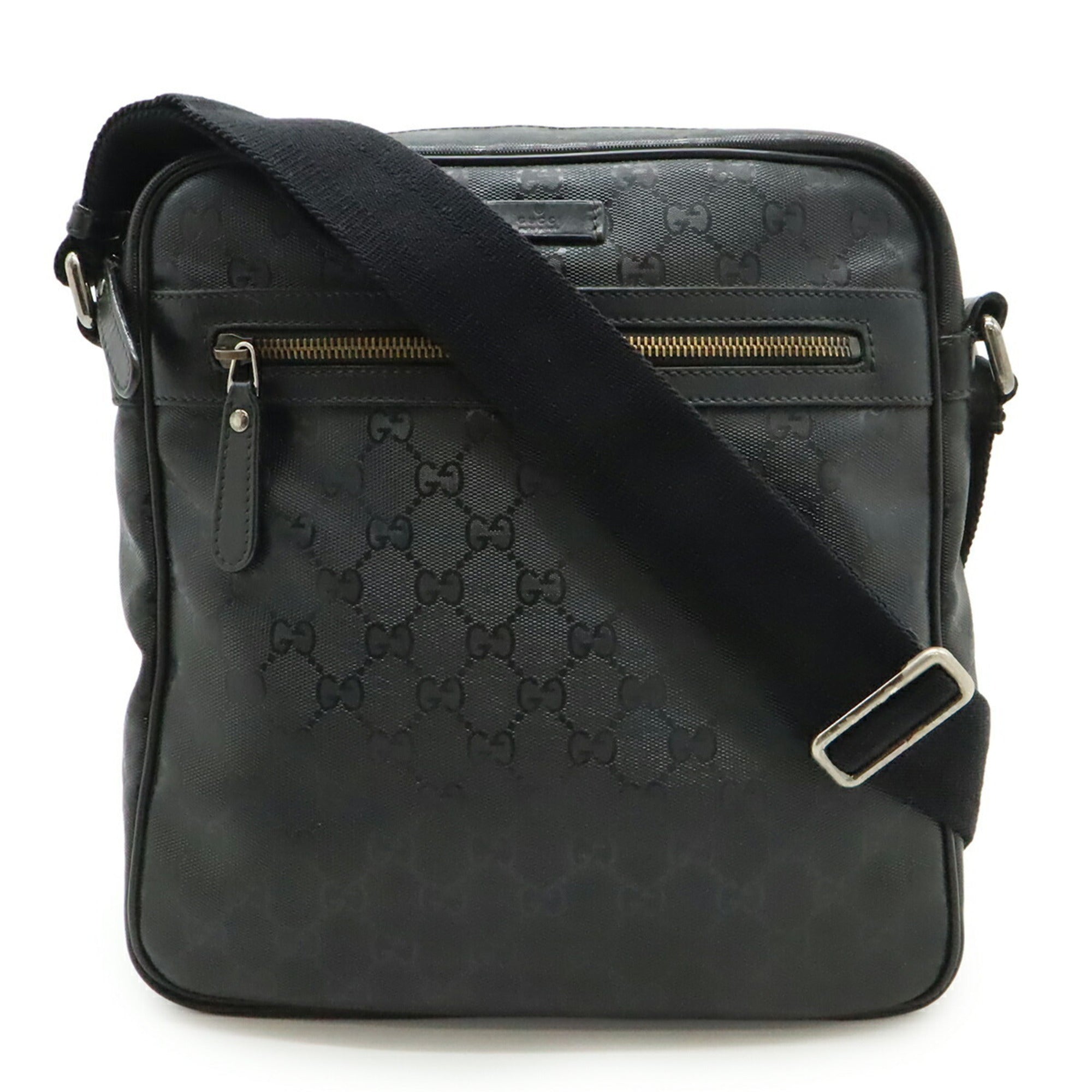 Gucci Black Gg Imprimé Pochette Shoulder Bag (Pre-Owned)