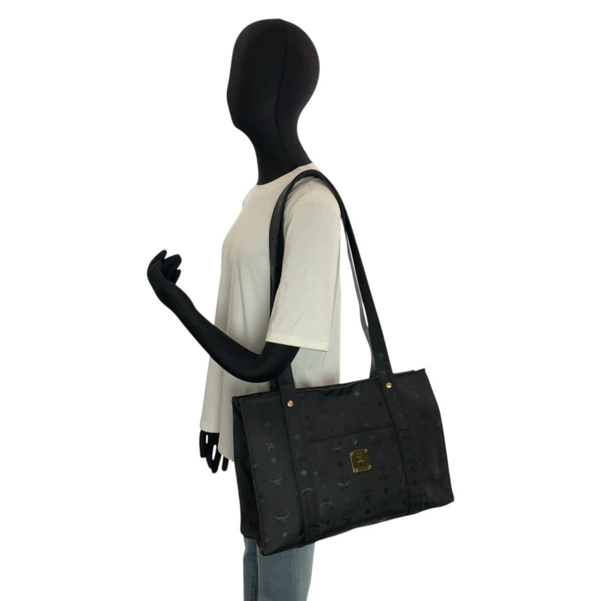 Mcm Black Pvc Shoulder Bag Tote Bag (Pre-Owned)