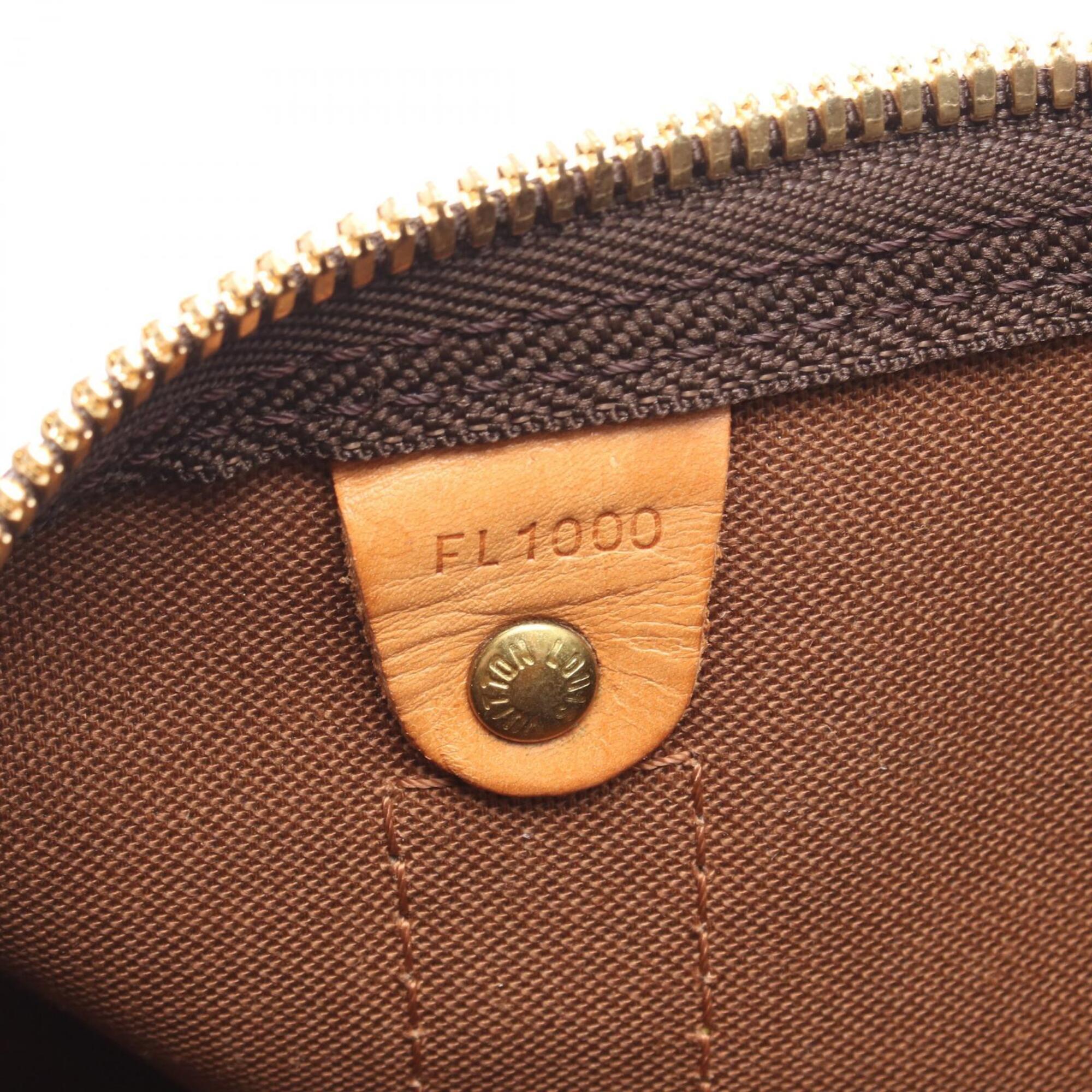 Louis Vuitton Brown Pvc Coated Canvas Leather Boston Bag (Pre-Owned)