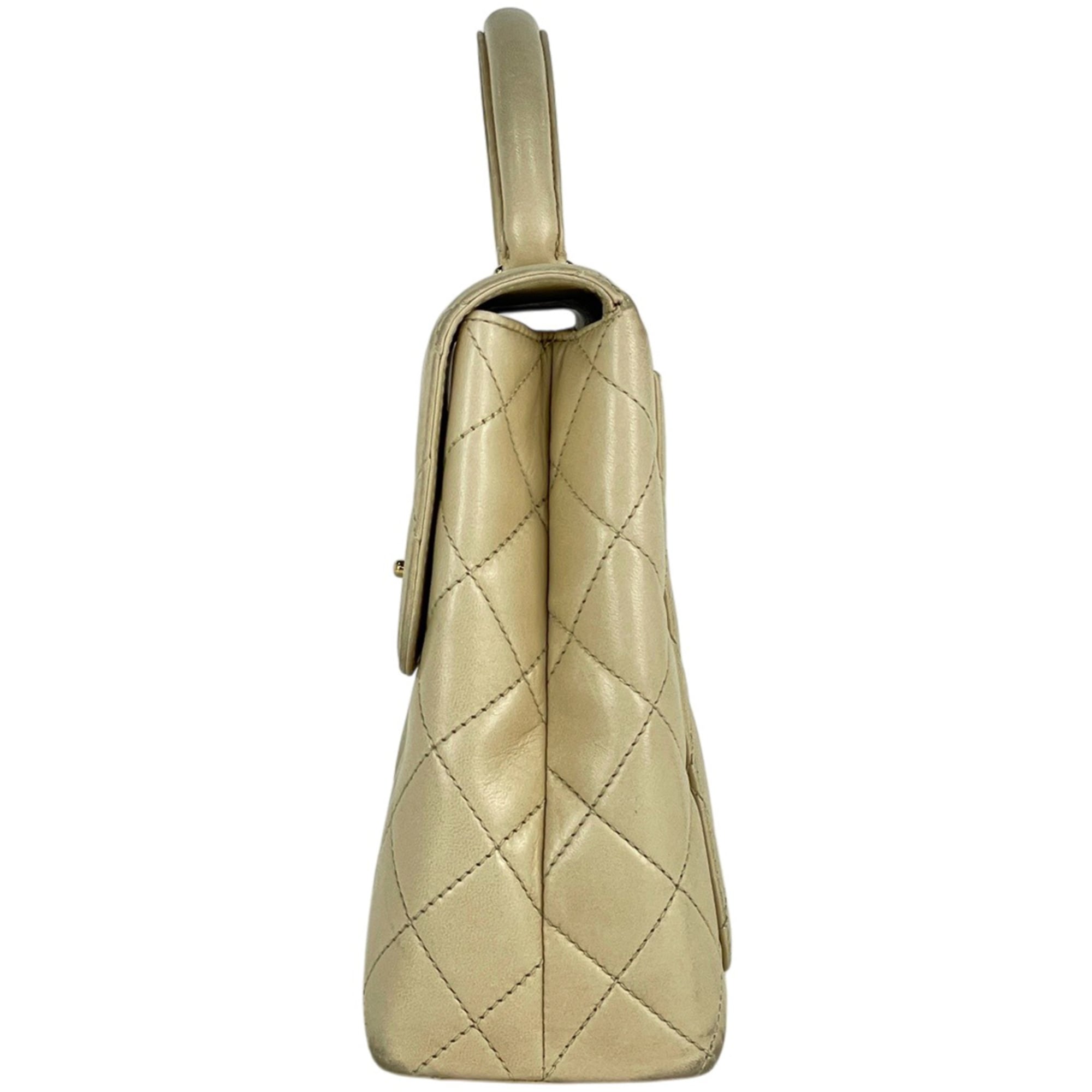 Chanel Beige Leather Handbag (Pre-Owned)