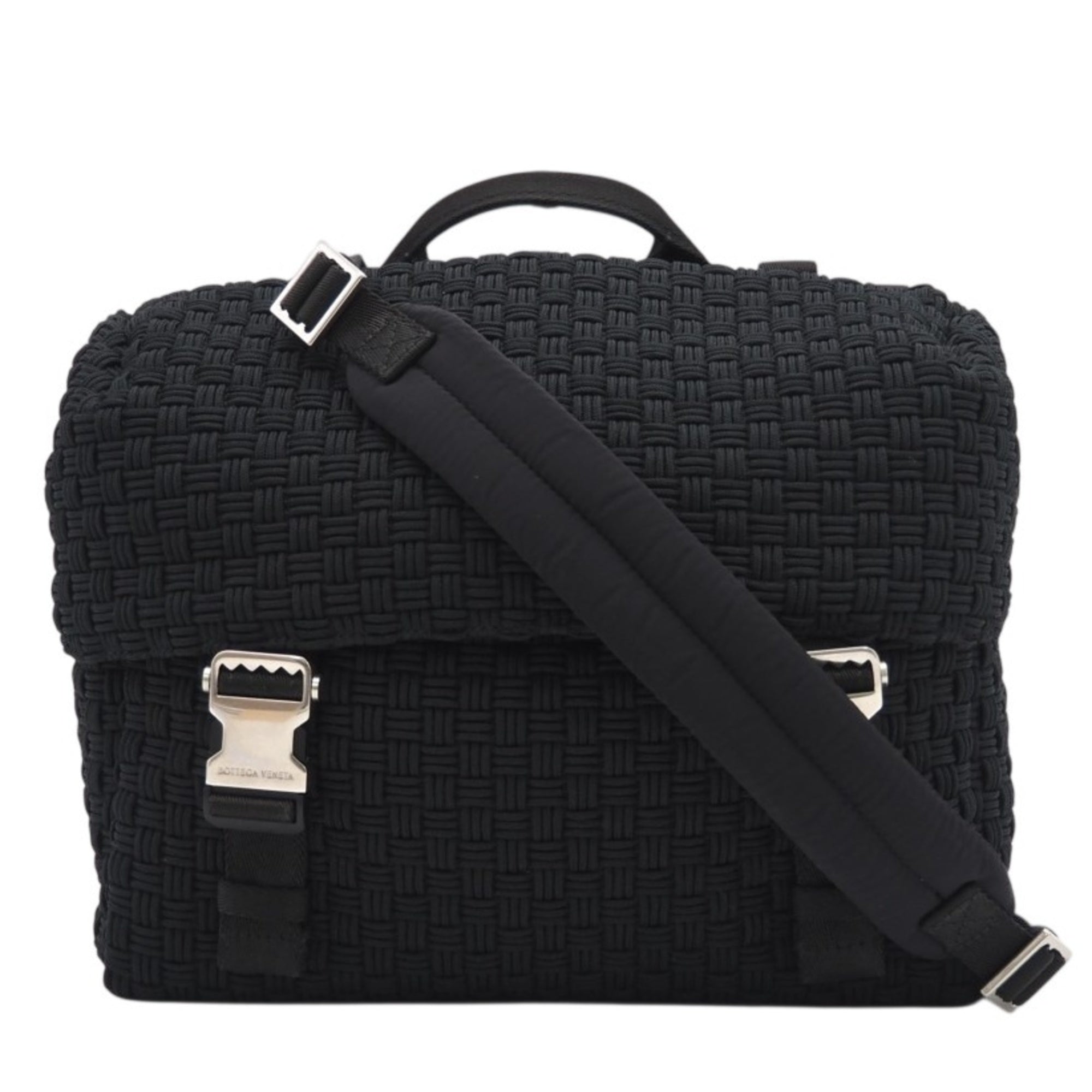 Bottega Veneta Black Nylon Shoulder Bag (Pre-Owned)