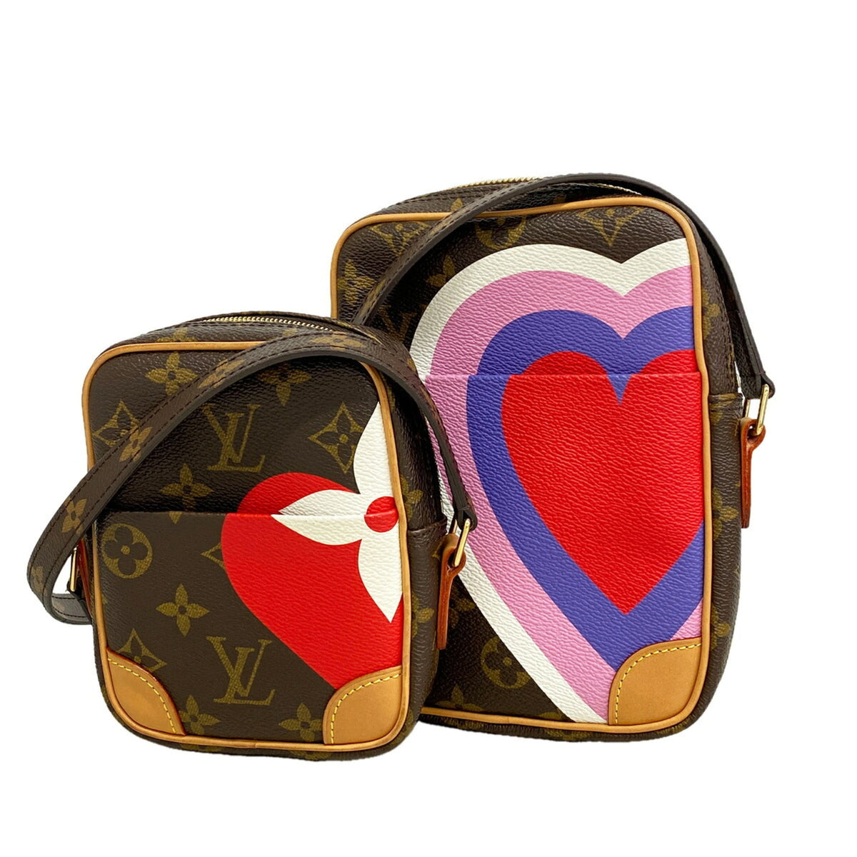 Louis Vuitton Brown Red Color Shoulder Bag (Pre-Owned)