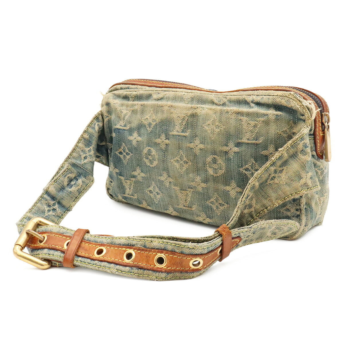 Louis Vuitton Blue Monogram Monogram Denim Fanny Pack Shoulder Bag Sling Bag (Pre-Owned)