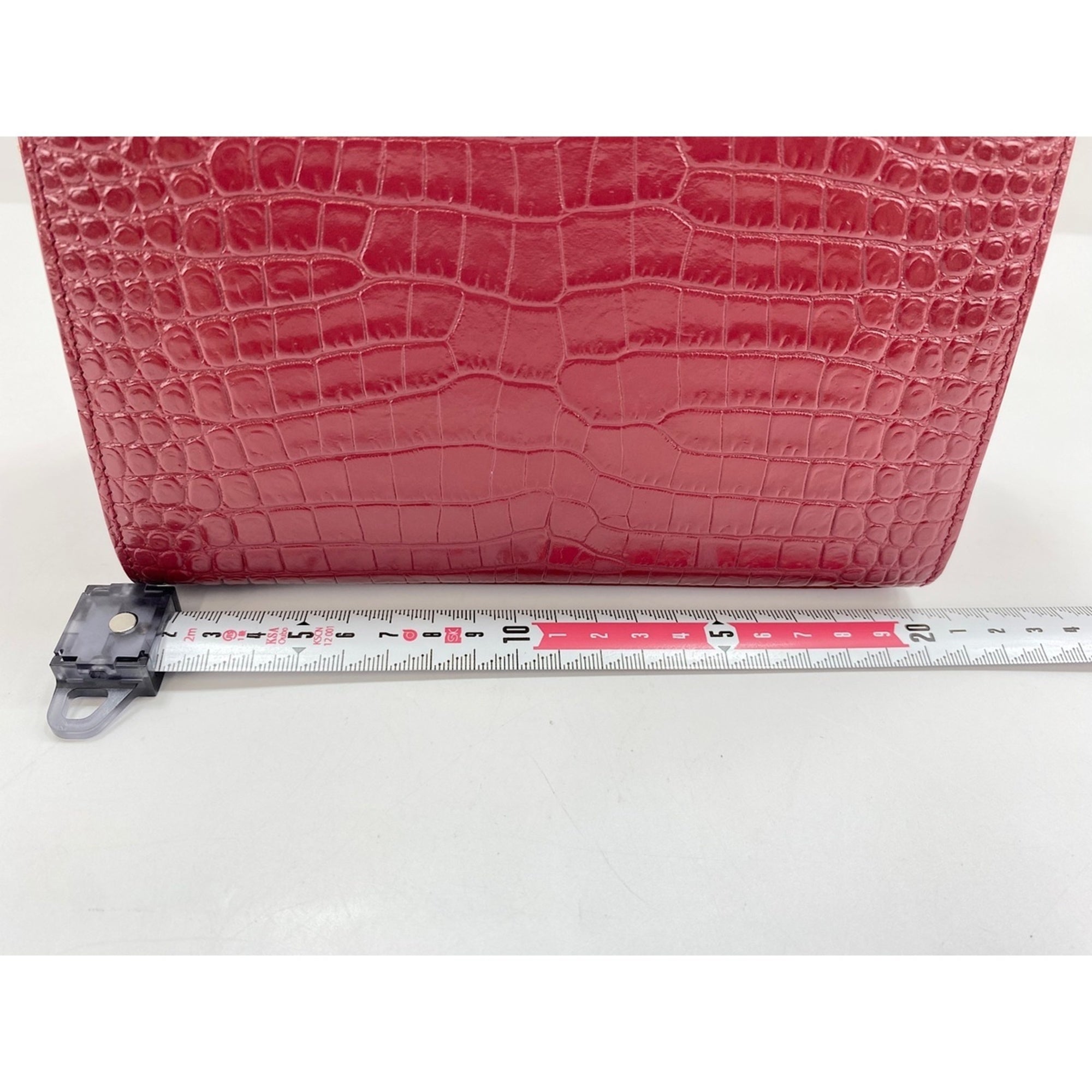 Yves Saint Laurent Red Color Leather Shoulder Bag (Pre-Owned)
